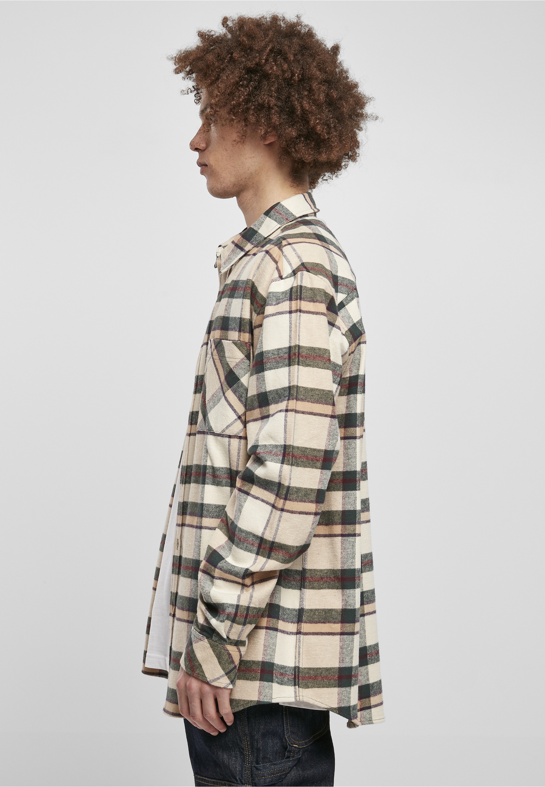 URBAN CLASSICS Langarmhemd »Urban Classics Herren Checked Mountain Shirt« 1 Stk.