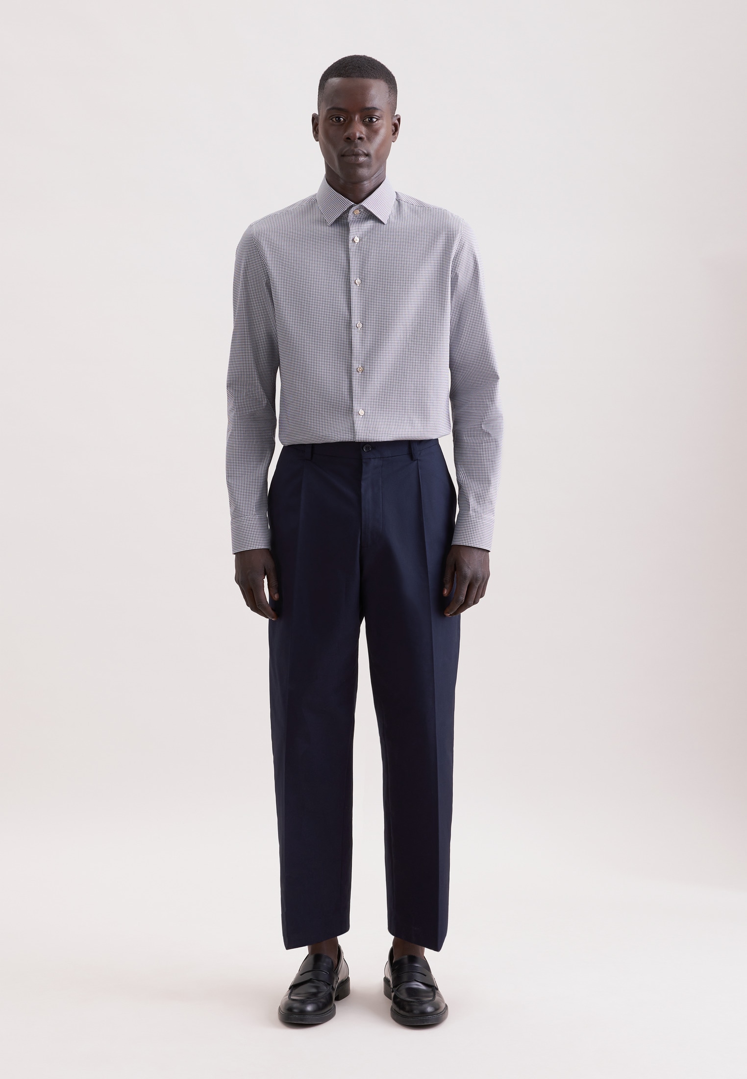 seidensticker Businesshemd »Schwarze Rose« Shaped 1/1 Kentkragen Druck