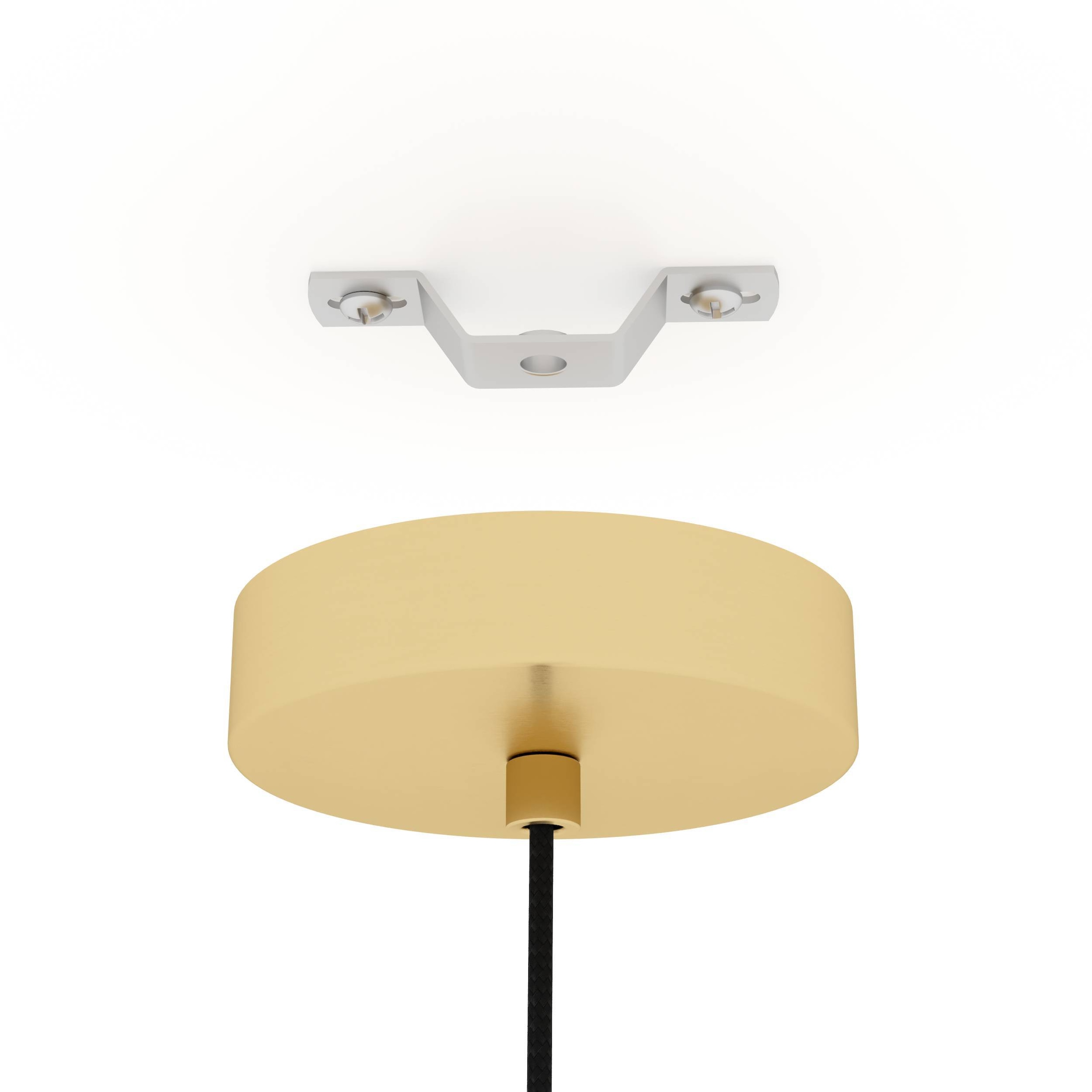 EGLO Hängeleuchte »Caprarola Hängelampe, E27, Esstischlampe, Wohnzimmerlampe, Lampe« E27 1 Stk. aus satiniertem Glas und Metall in Messing, Hängeleuchte, E27, Ø 20 cm