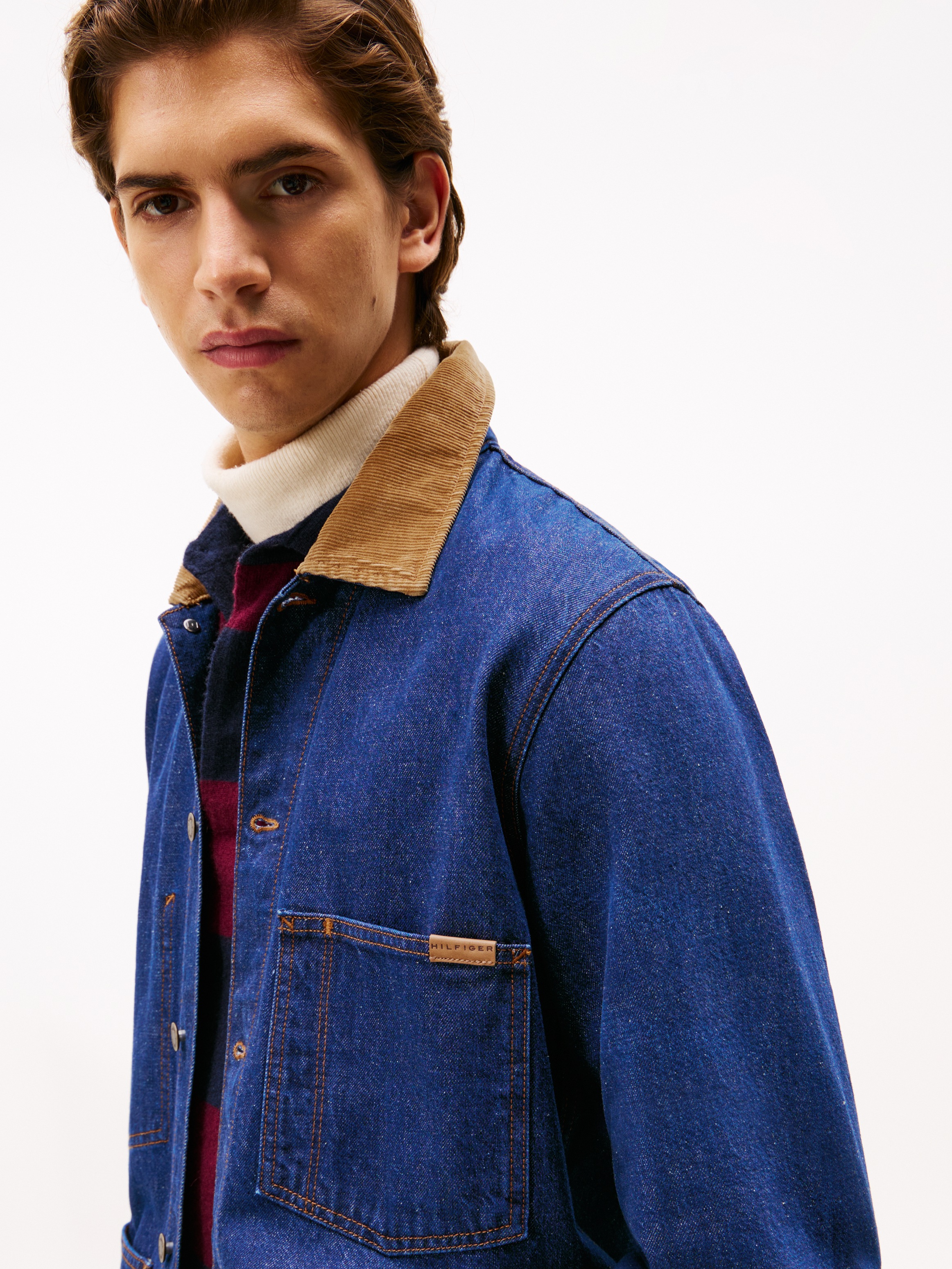 Tommy Hilfiger Jeansjacke "CHORE JACKET", mit Cord-Kragen, regular fit günstig online kaufen