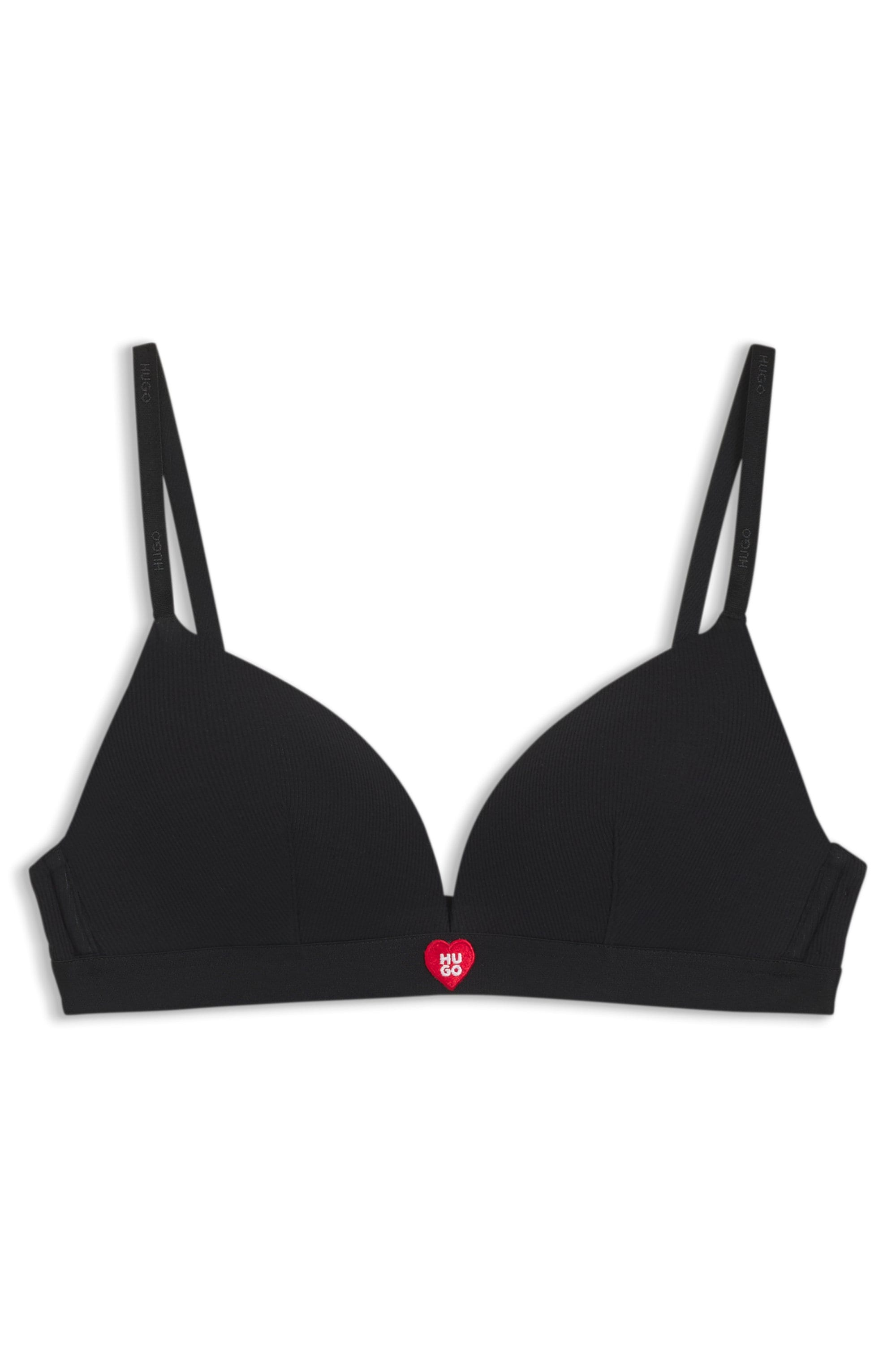 HUGO Underwear Triangel-BH "HUGO HEART" aus Stretch-Gewebe mit Logo-Trägern