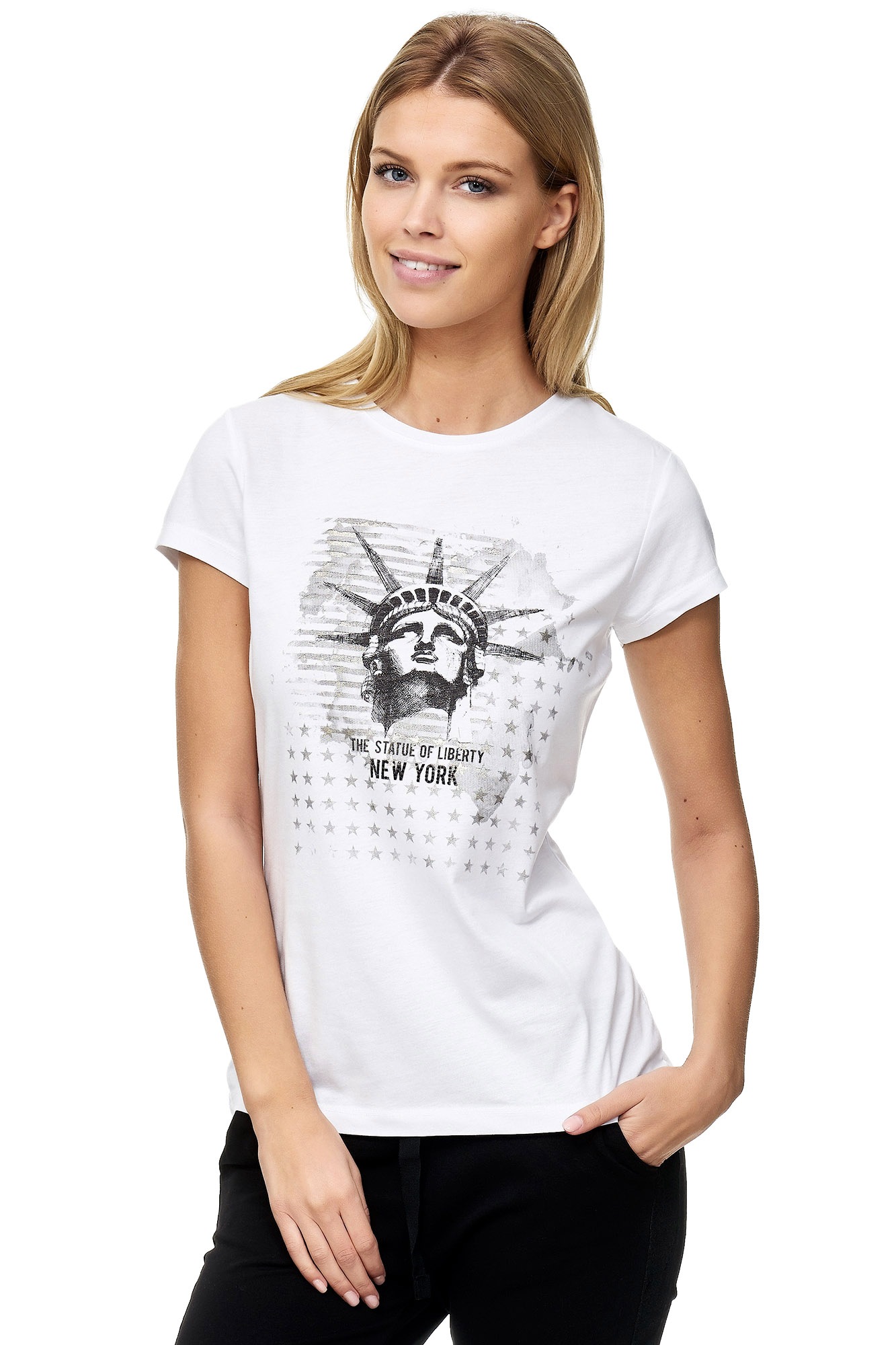 Decay T-Shirt, Lady Liberty-Aufdruck