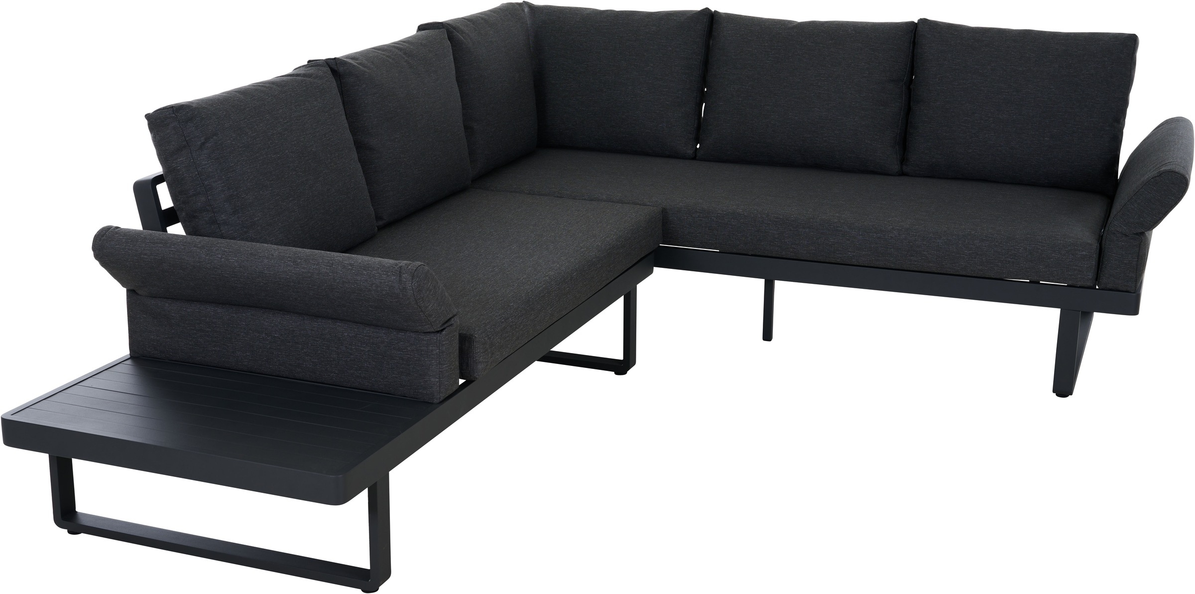 Siena Garden Loungeset »WESTON« Set, 3 tlg. aus Aluminium, inkl. Sitz- und Rückenkissen in mix anthrazit