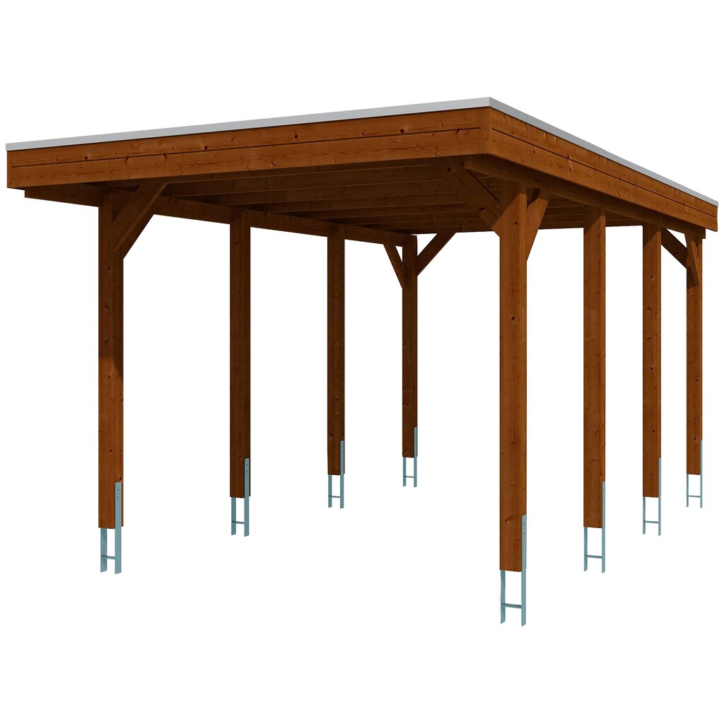 Skanholz Einzelcarport »Friesland«, Fichtenholz, 270 cm, braun