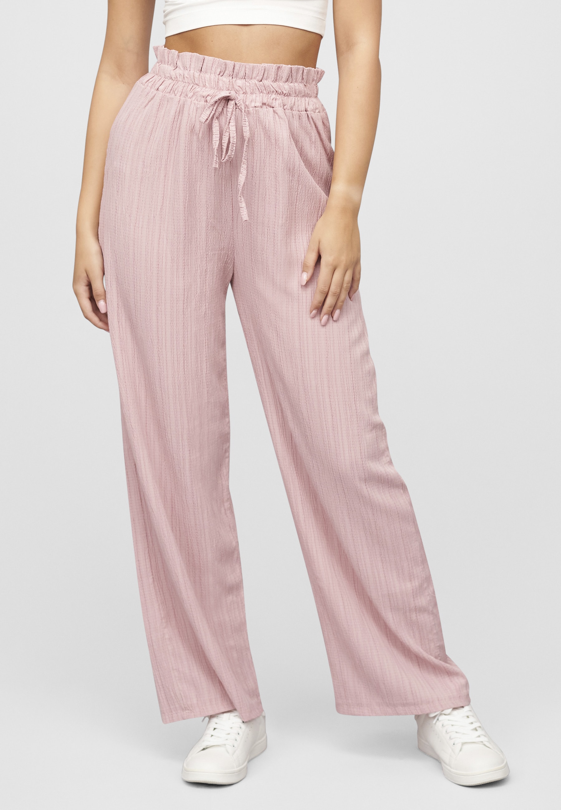 CLOUD 5IVE Stoffhose »CLOUD 5IVE Sommer Hose mit weitem Beinschnitt und Strukturstoff«