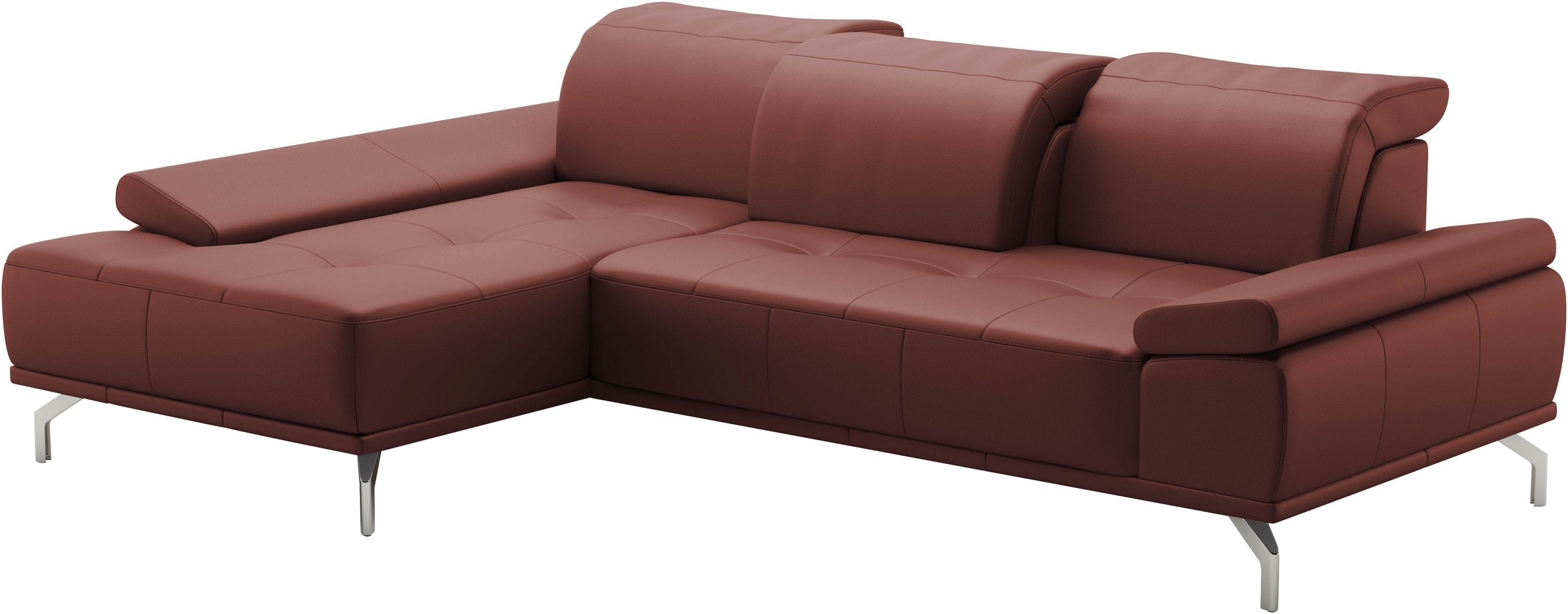 Places of Style Ecksofa »Caluna«, Inkl.Sitztiefenverstellung, wahlweise mit Kopf- und Armteilverstellung