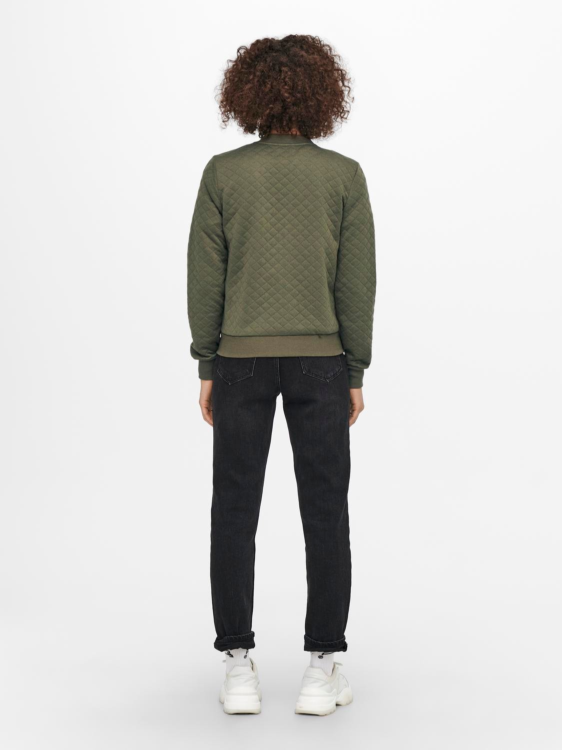 ONLY Sweatjacke »ONLJOYCE L/S BOMBER SWT NOOS« Polyester, regular fit