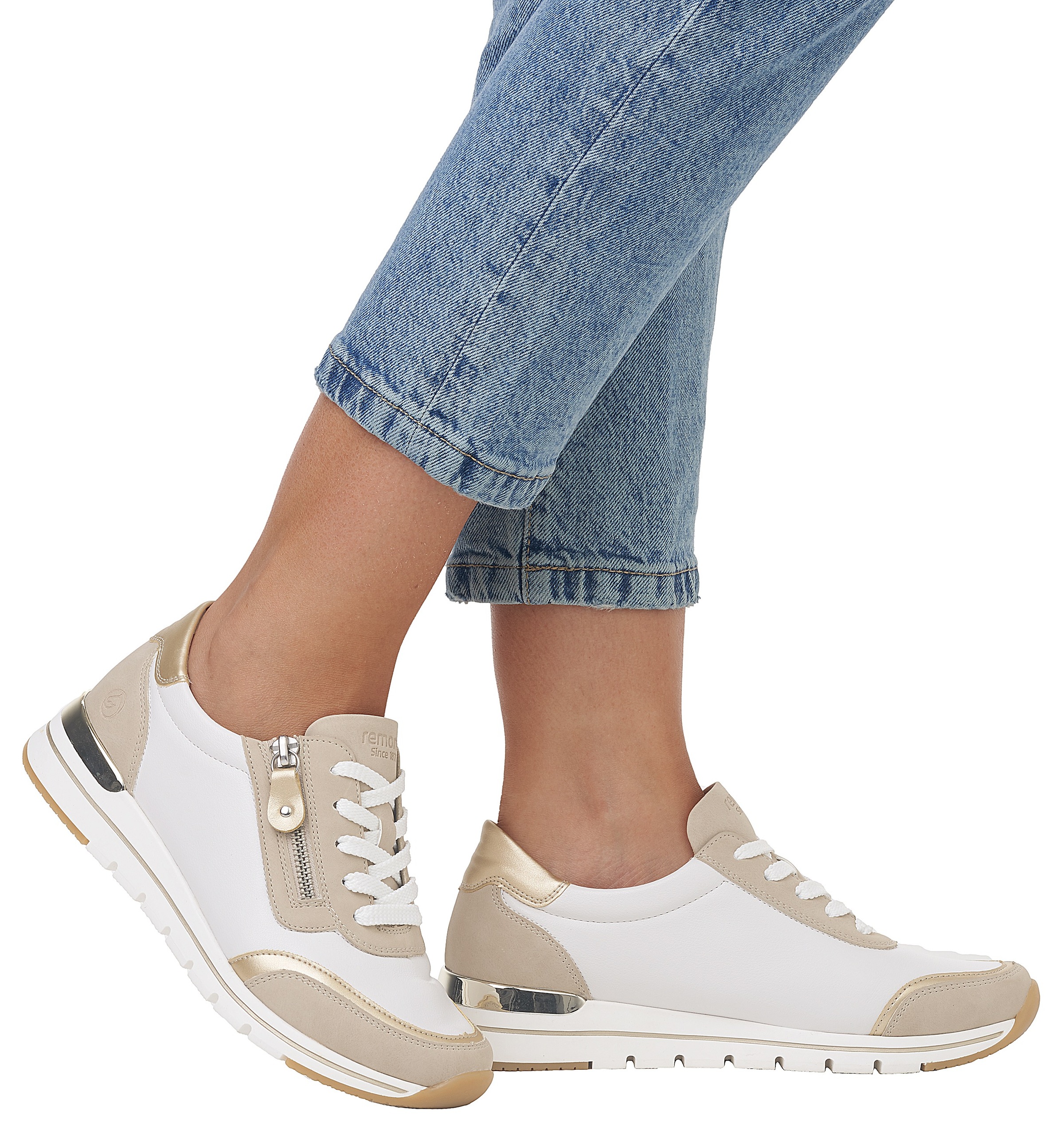 Remonte Keilsneaker mit Kontrastbesätzen, Freizeitschuh, Halbschuh, Schnürs günstig online kaufen