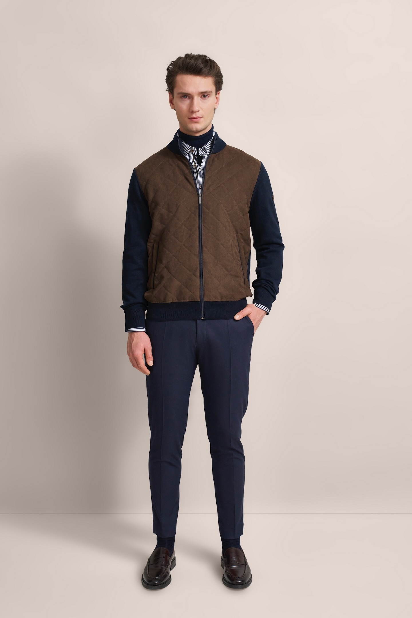 bugatti Strickjacke, aus 100 % Baumwolle