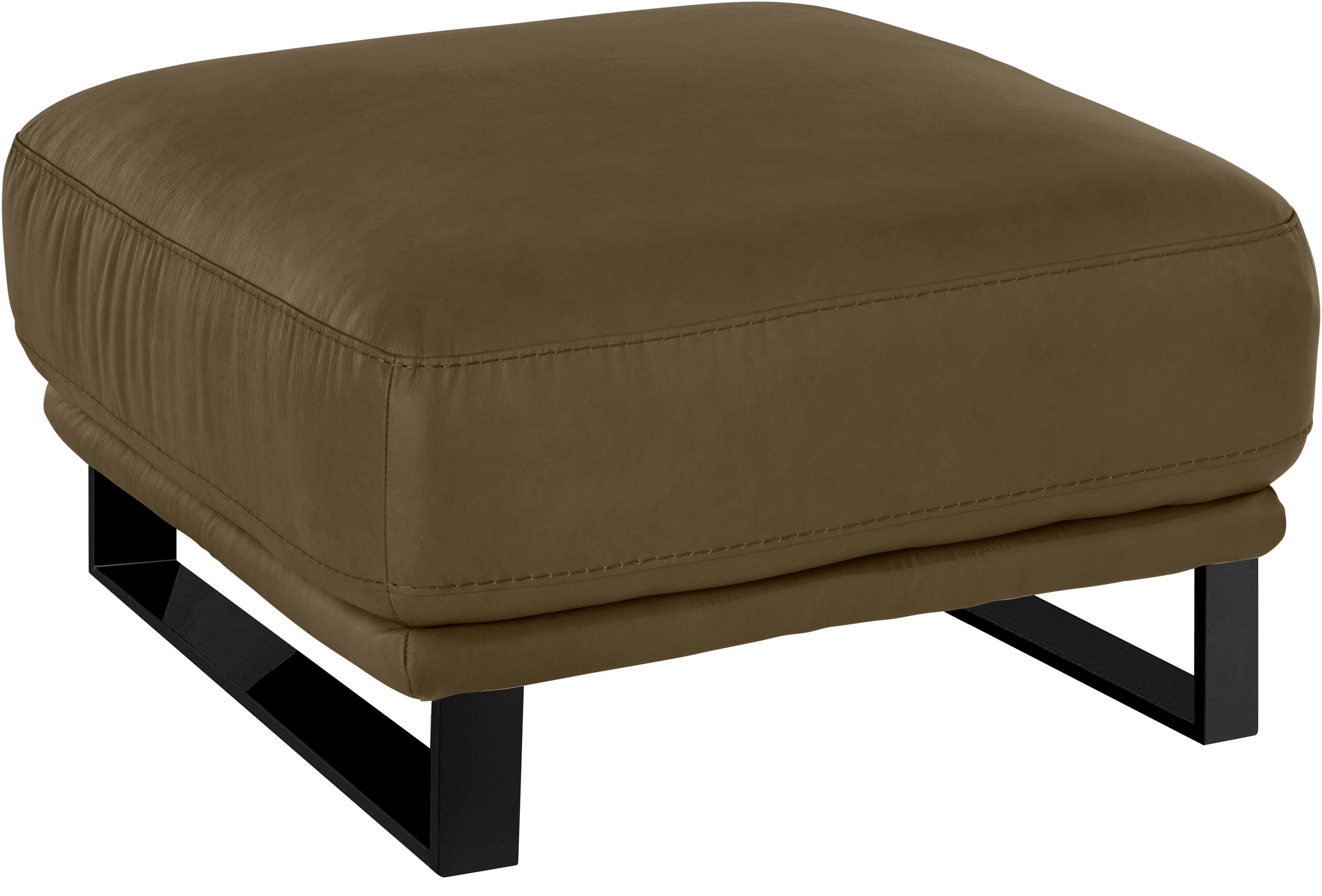 W.SCHILLIG Hocker »montanaa«, mit Metallkufen in Schwarz pulverbeschichtet, Breite 71 cm