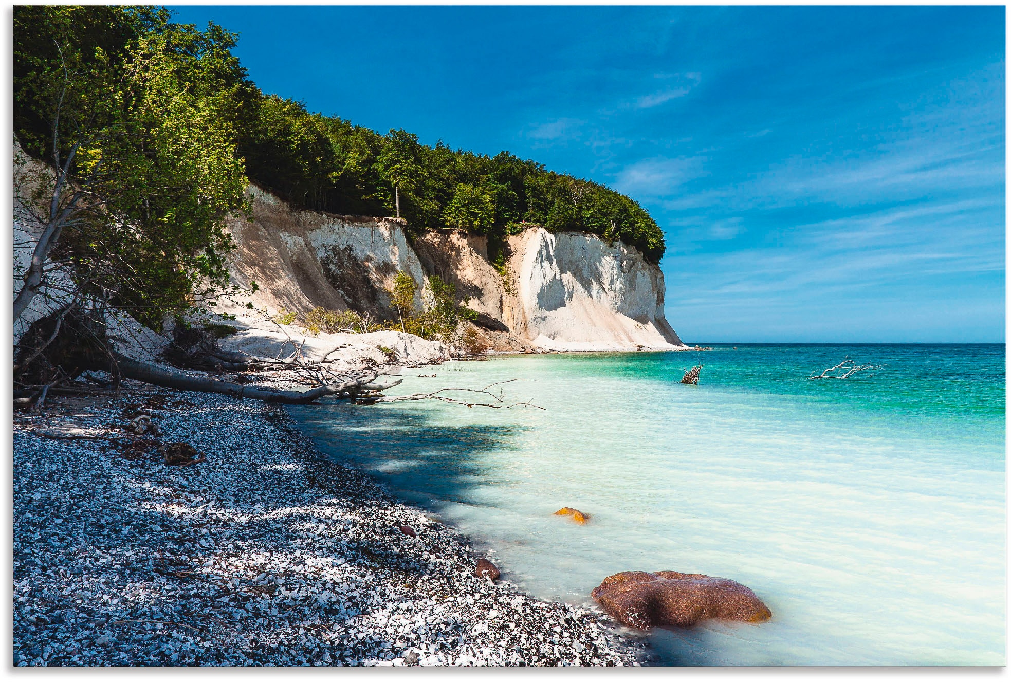 Artland Wandbild "Kreidefelsen auf der Insel Rügen III", Küste, (1 St.), als Alubild, Outdoorbild, Leinwandbild, Poster 