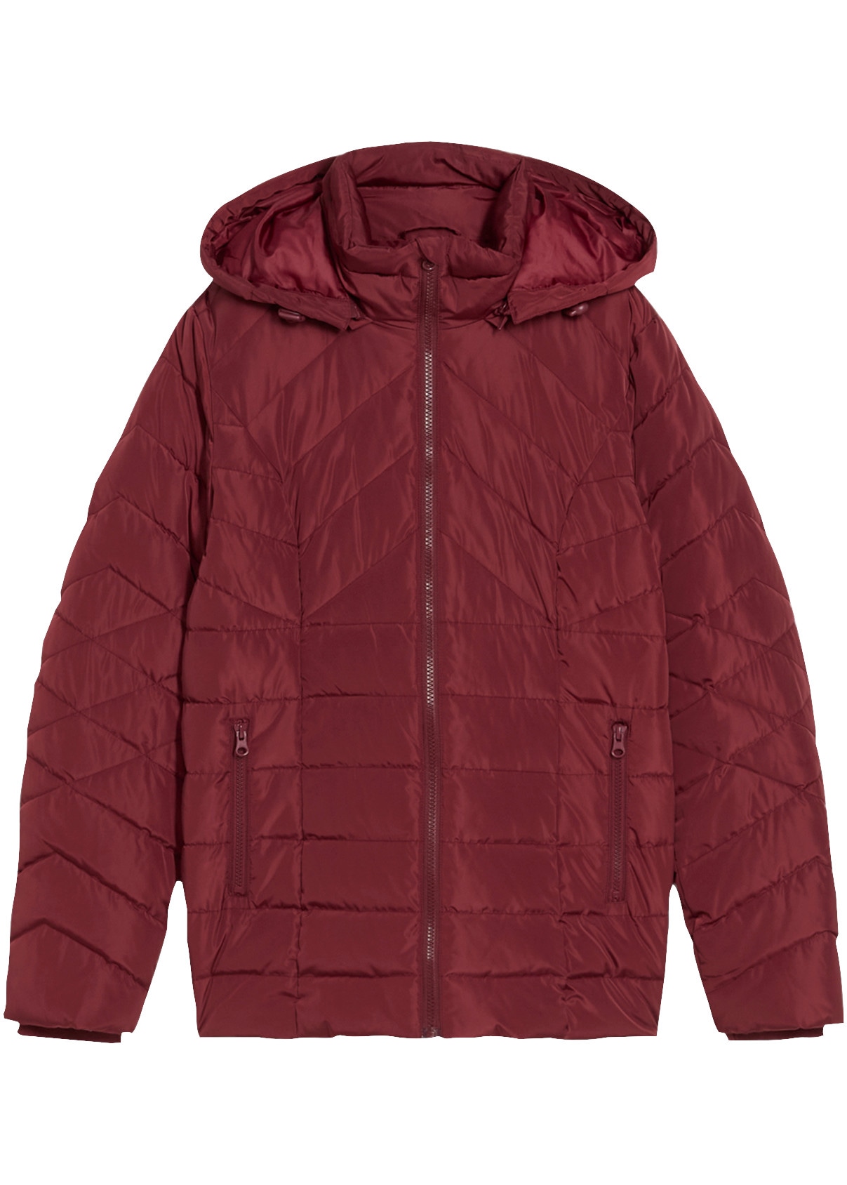 bonprix Steppjacke für Erwachsene, sportlicher Schnitt, gefüttert, mit Kapuze