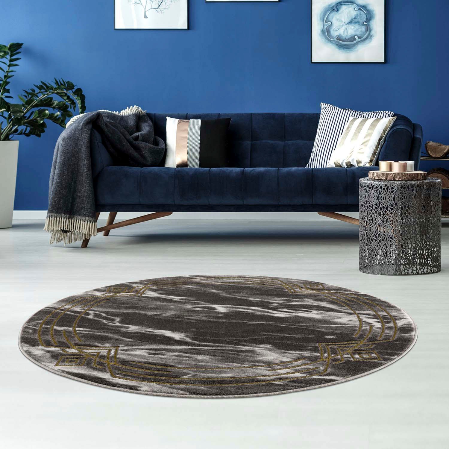 Carpet City Teppich "Noa 9297" rund 11 mm Höhe Kurzflor, Modern, Weicher Fo günstig online kaufen