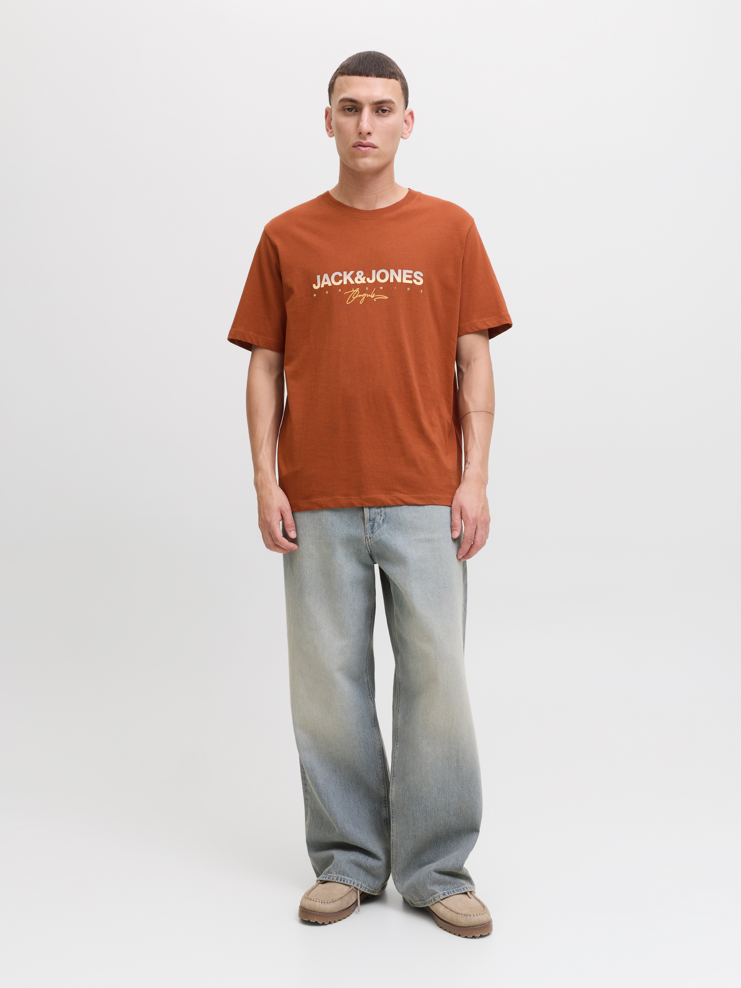 Jack & Jones Print-Shirt »JORCANGGU TEE SS CREW NECK FST«, mit Logoprint
