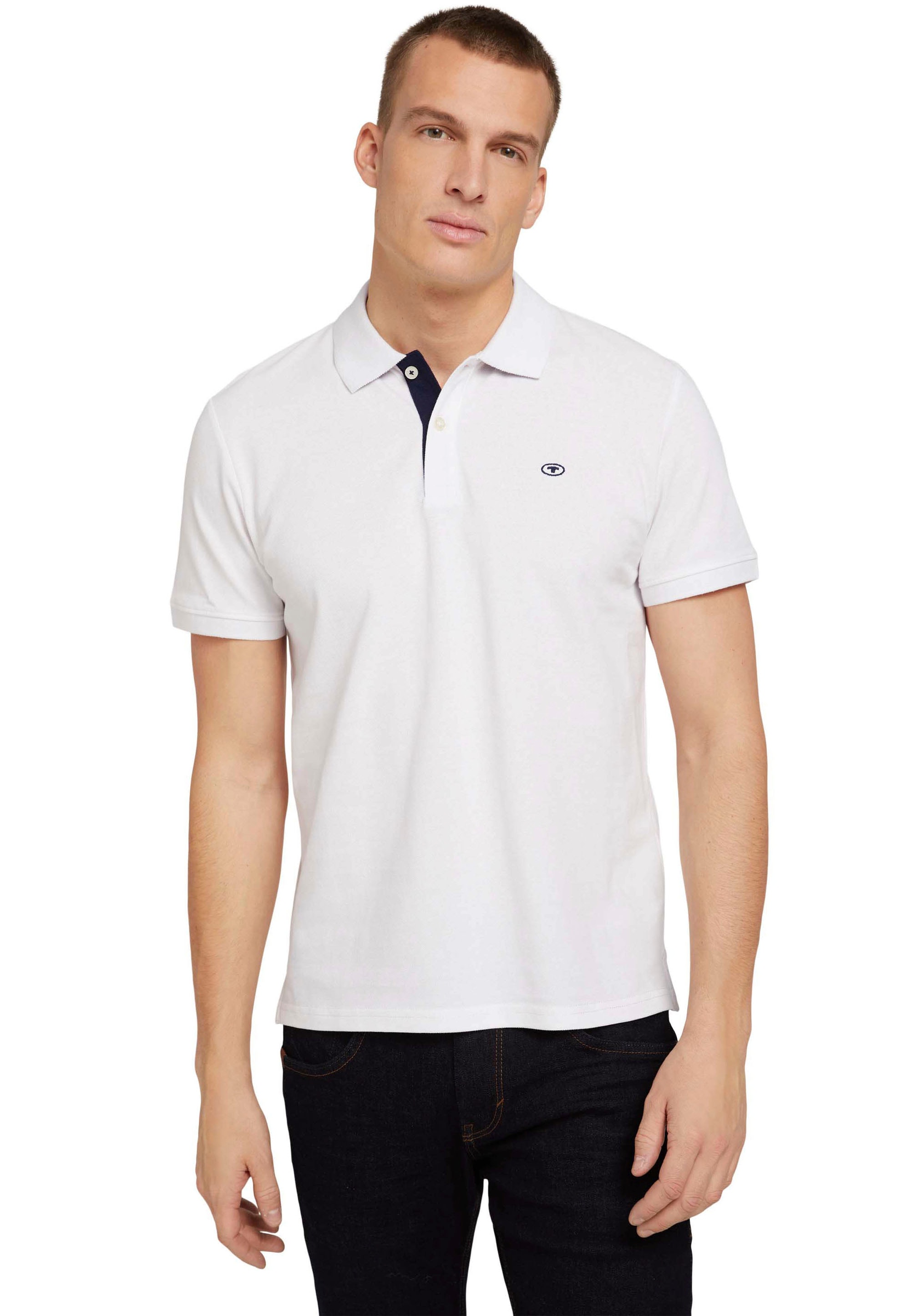 TOM TAILOR Poloshirt, mit Knopfleiste und Logo