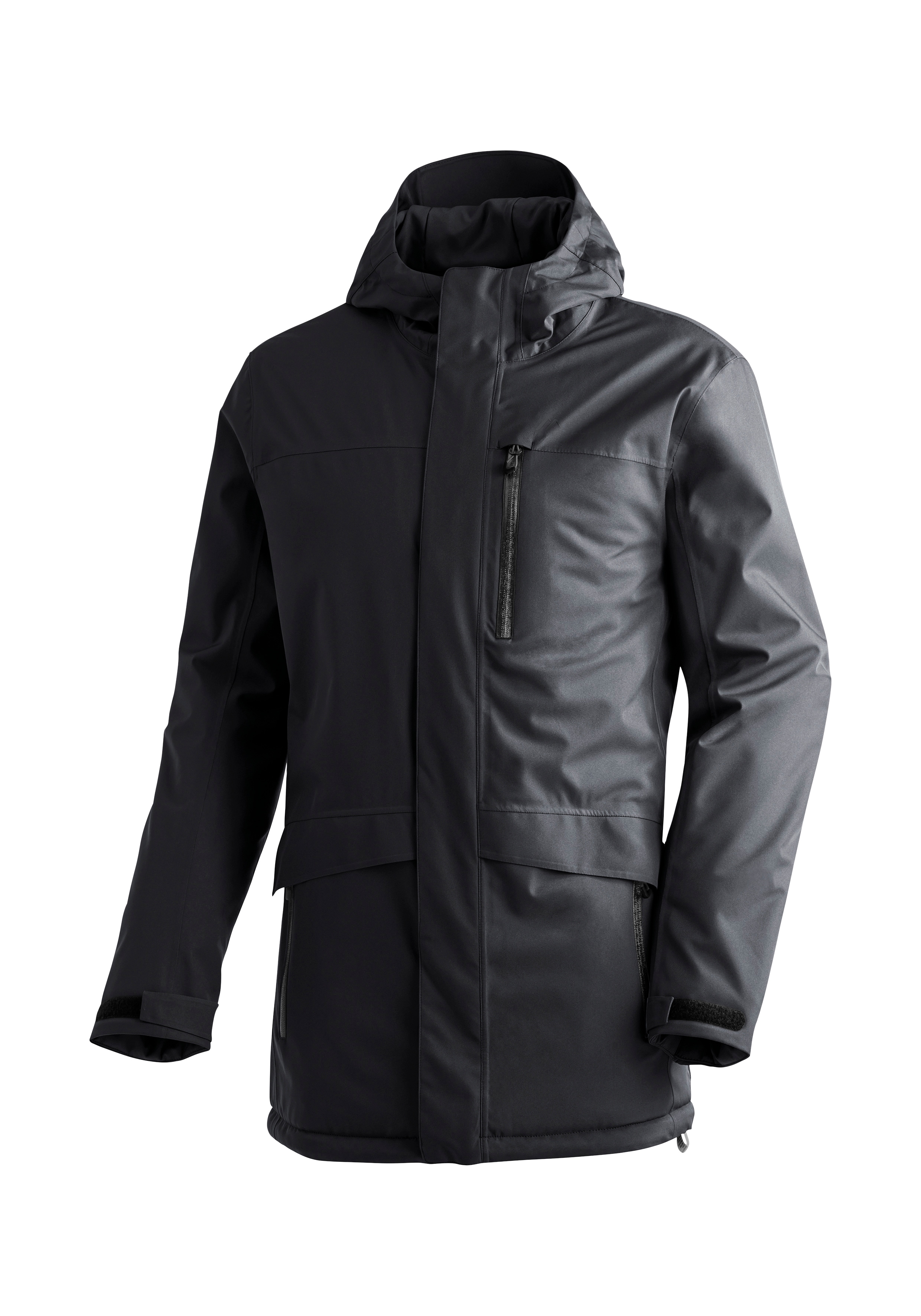 Maier Sports Winterjacke "Peyor long" warme Herren Regenjacke, wattierter Parka, wasserdicht + atmungsaktiv