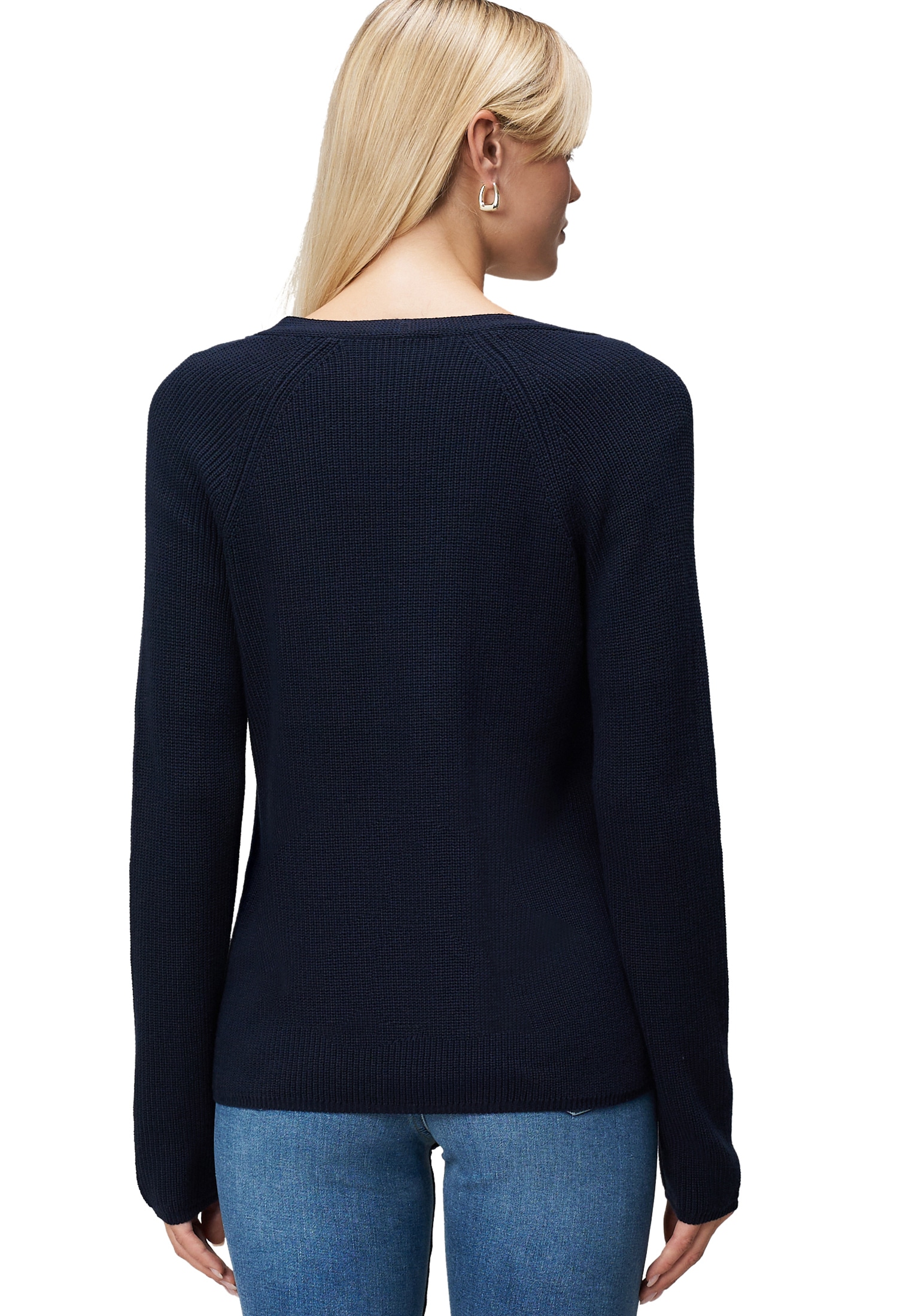 Zero Strickpullover »zero Damen Strukturpullover mit V-Ausschnitt«, (1 tlg.), Plain/ohne Details