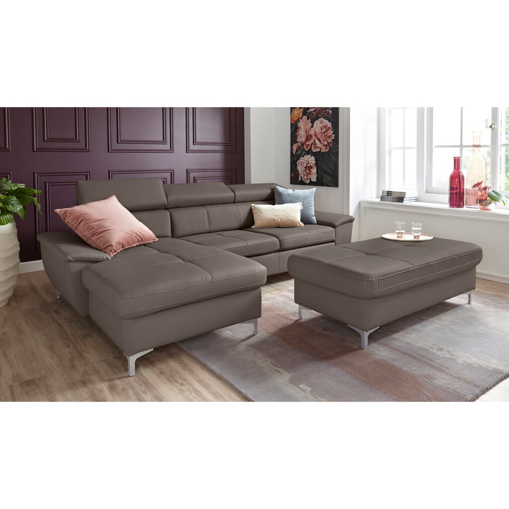 exxpo - sofa fashion Ecksofa »Azzano, L-Form«, wahlweise mit Bettfunktion