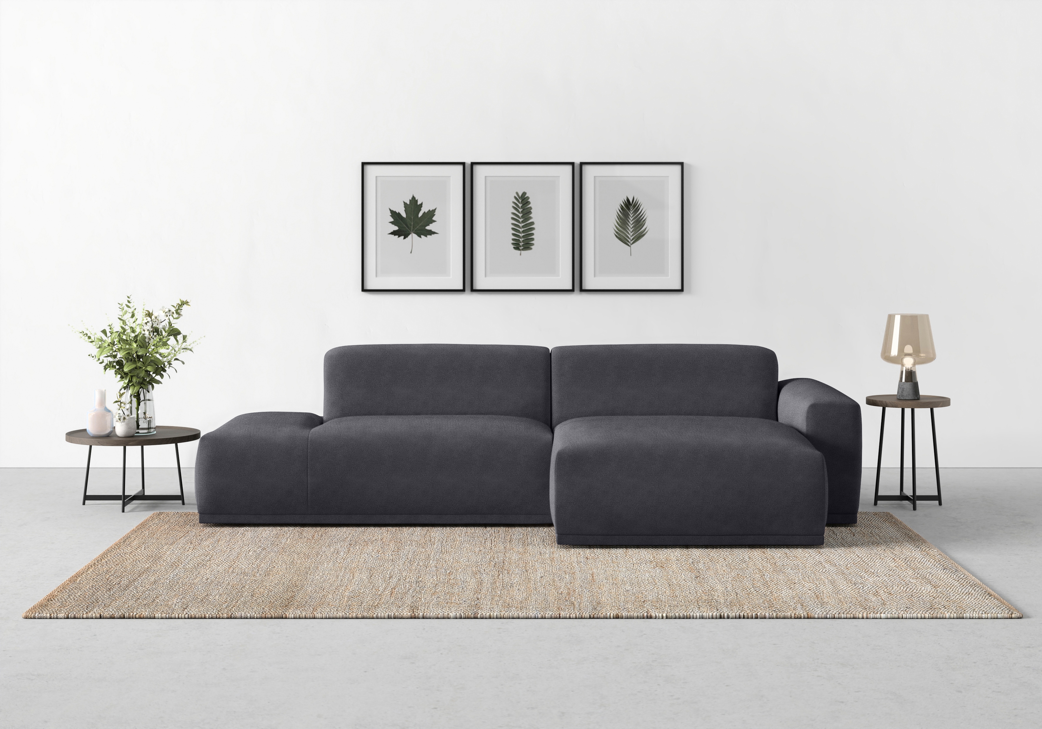 TRENDMANUFAKTUR Ecksofa "Braga, mit hochwertigem Kaltschaum, L-Form, Japandi-Design" modernes Sofa, Couch mit hohem Sitzkomfort, 275/72/160 cm (B/H/T)