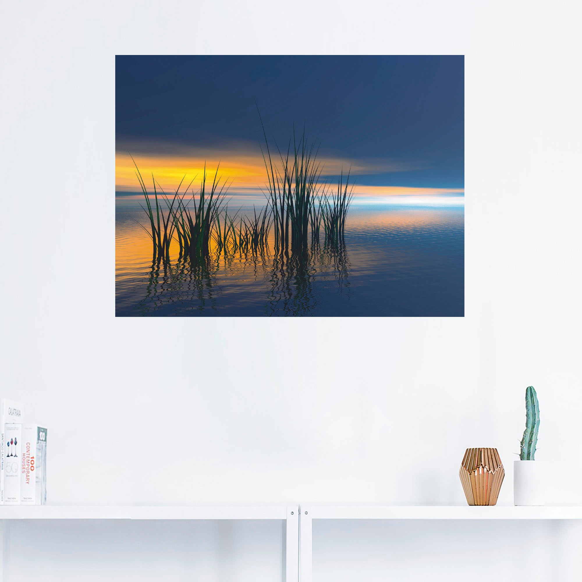 Artland Wandbild »Sonnenuntergang III«, Gewässer, (1 St.), als Leinwandbild, Wandaufkleber in verschied. Größen