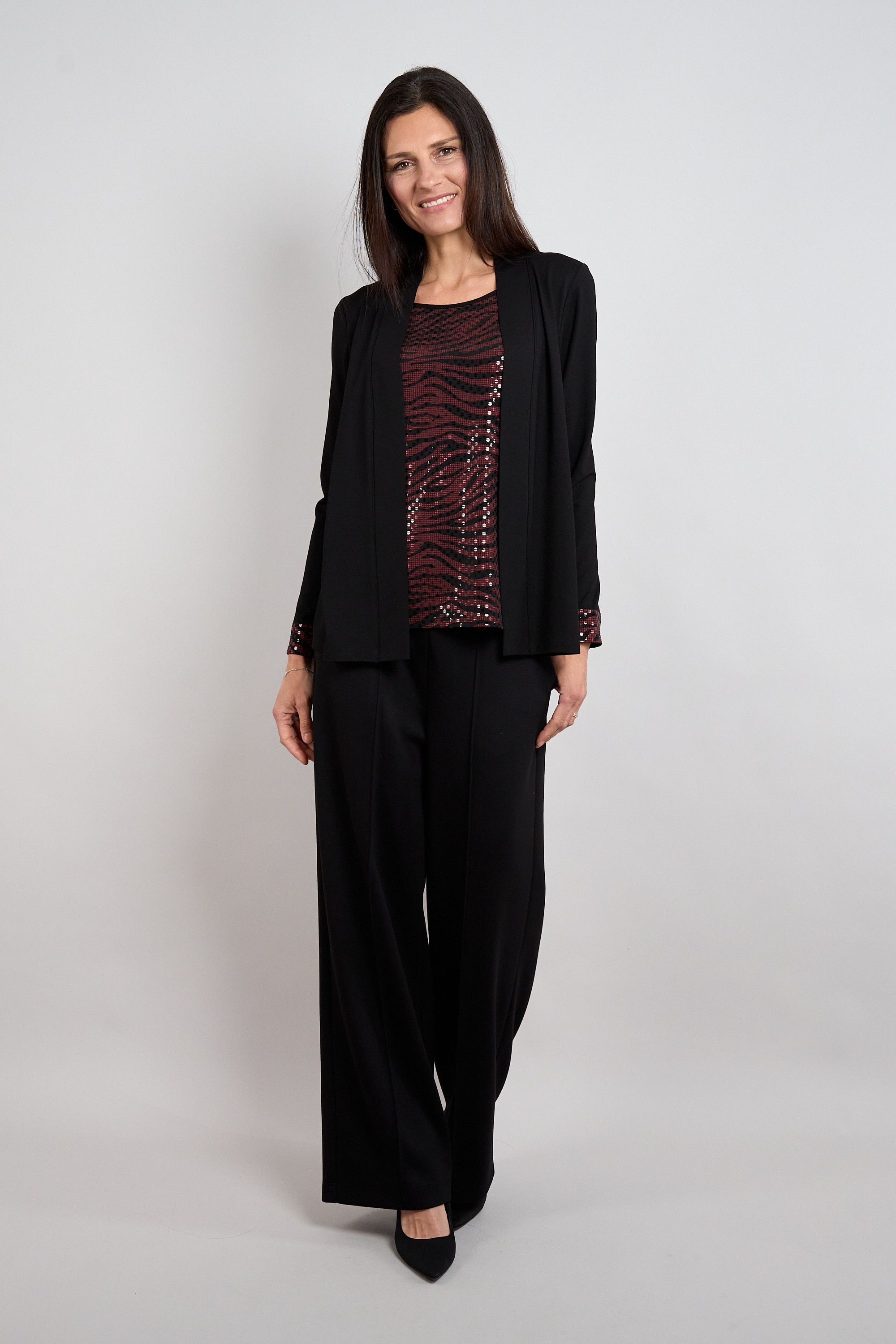 Seidel Moden Strickjacke Sommerbluse im Dopperlayer - Glitzer - Look - MADE IN GERMANY