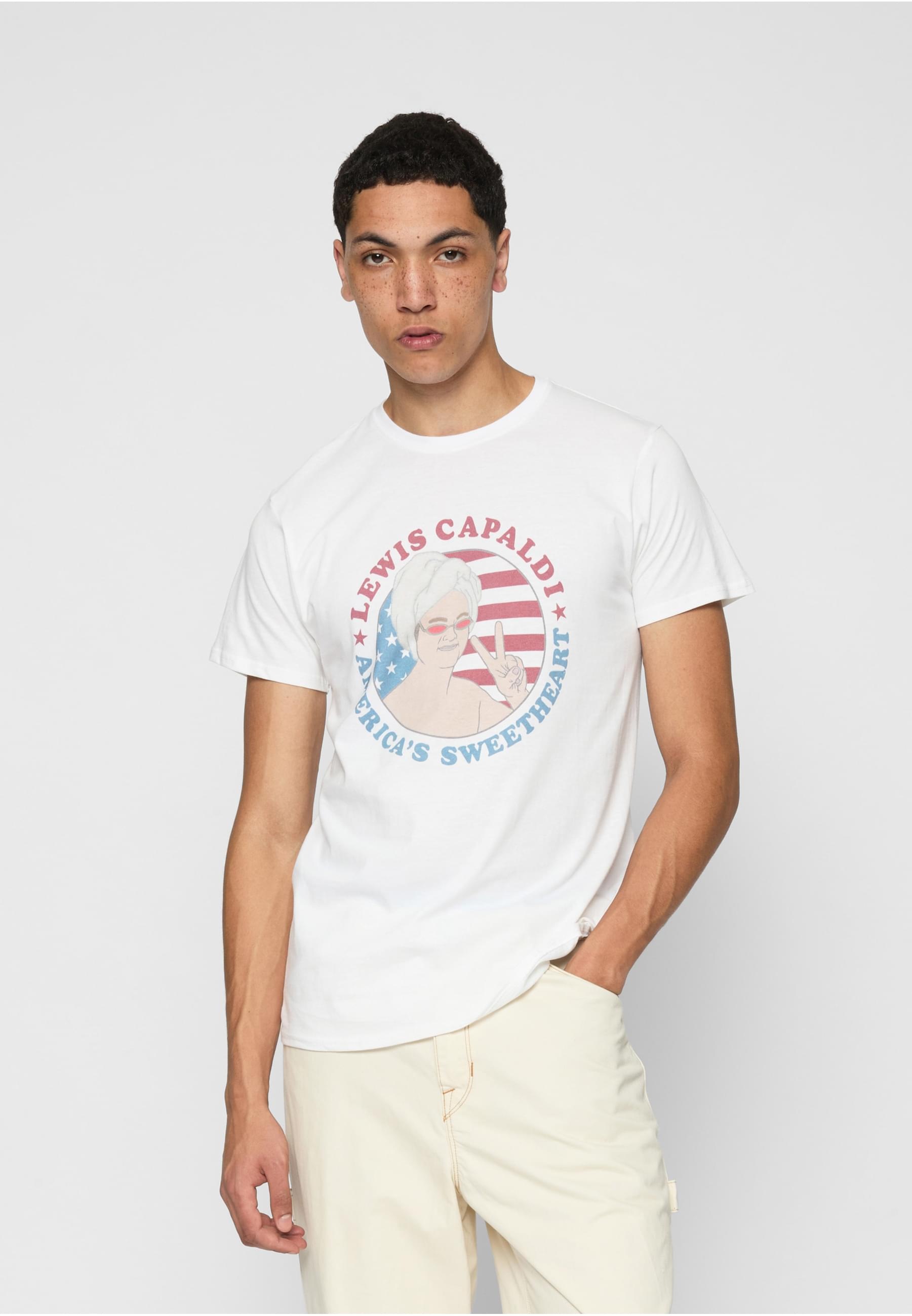 Thumbnail - Merchcode T-Shirt "Merchcode Herren Lewis Capaldi Sweetheart Tour Front" 1 Stk. tlg.