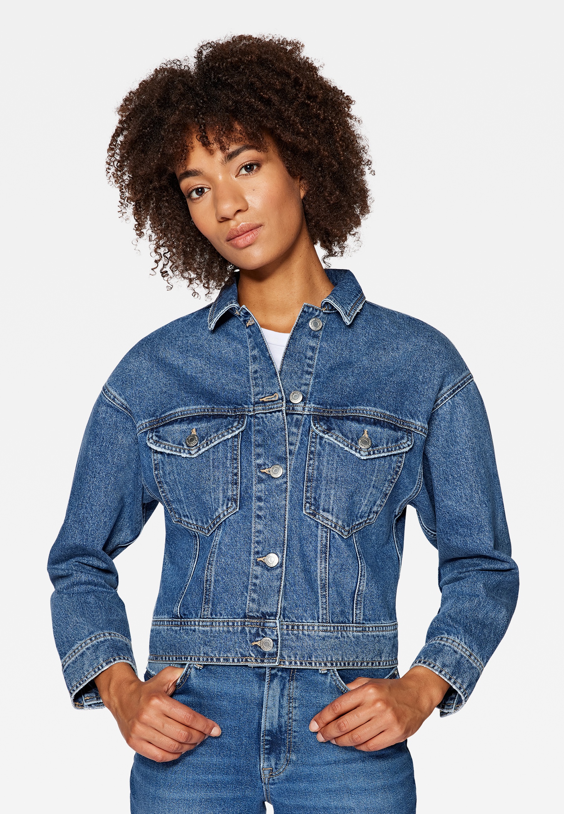Mavi Jeansjacke »ROSA«, ohne Kapuze, Tailliert geschnitten