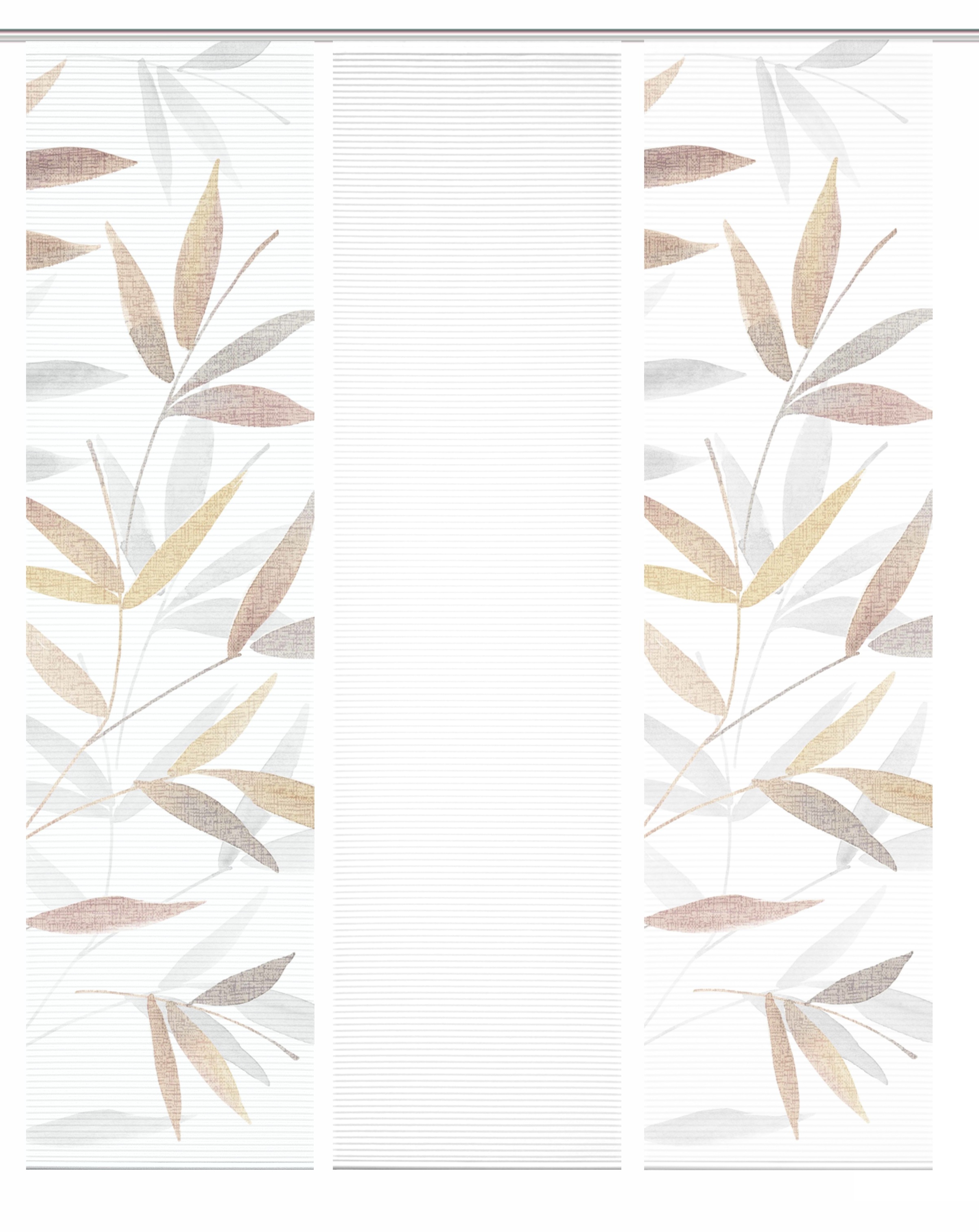 Thumbnail - HOME in green Schiebegardine "RANDOW" Paneelwagen 3 Stk. tlg. SET DIGITALDRUCK,BAMBUSOPTIK RECYCELT