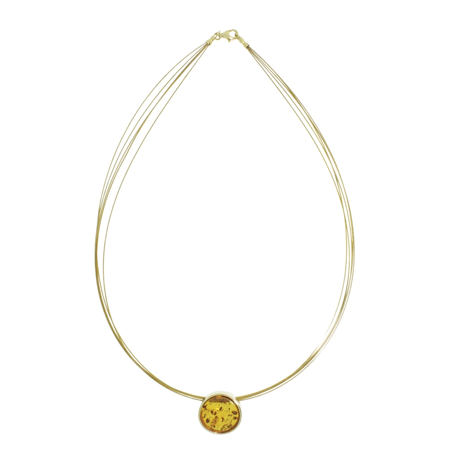 OSTSEE-SCHMUCK Kette mit Anhänger »Ostsee-Schmuck Halsreif mit Anhänger Gleiter-Frouke 16 mm«, (2 tlg.)