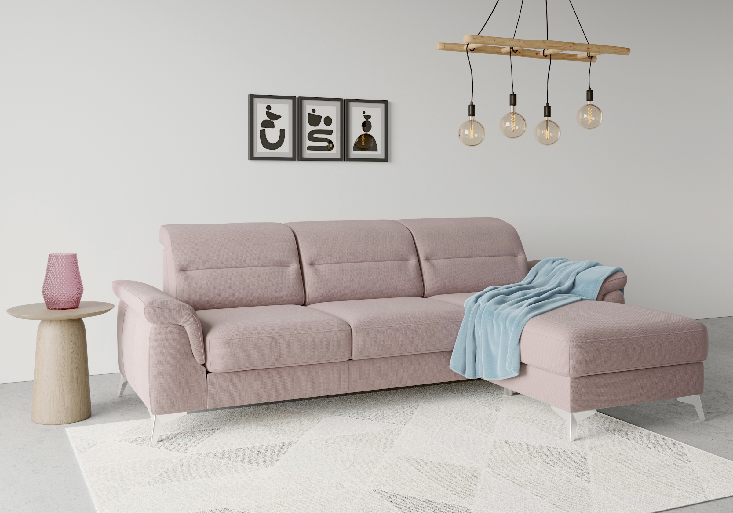sit&more Ecksofa "Sinatra L-Form" mit Recamiere, optinal mit Kopfteilverste günstig online kaufen
