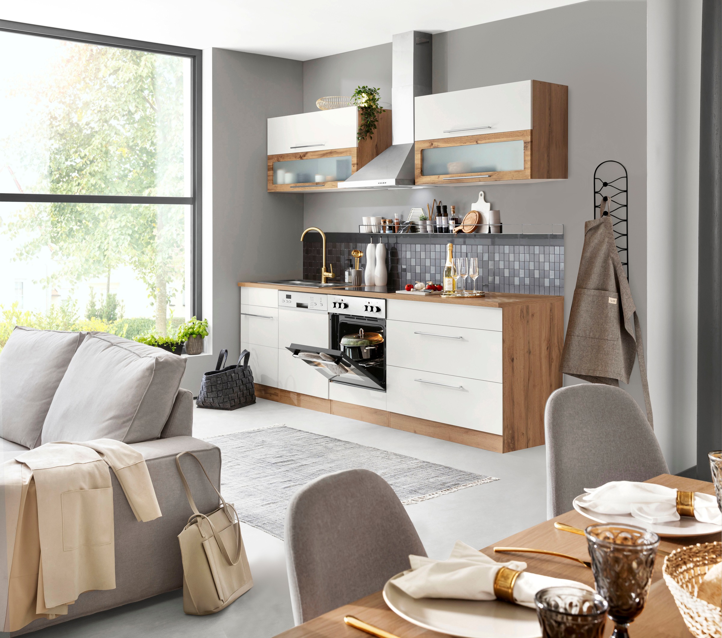 KOCHSTATION Küchenzeile "KS-Wien" Breite 270 cm, wahlweise mit E-Geräten günstig online kaufen