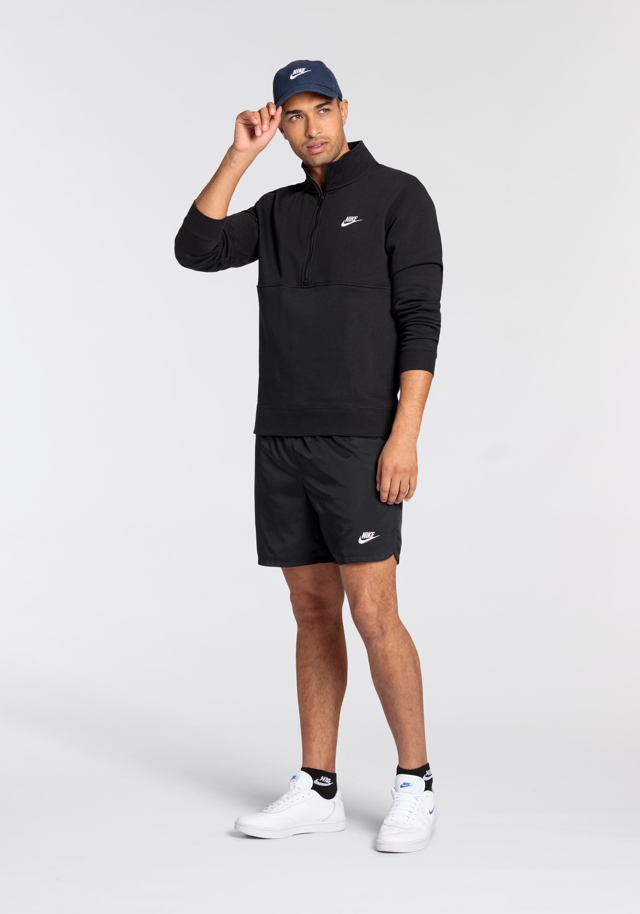 Nike Sportswear Sweatshirt »CLUB MEN'S BRUSHED-BACK 1/-ZIP PULLOVER«