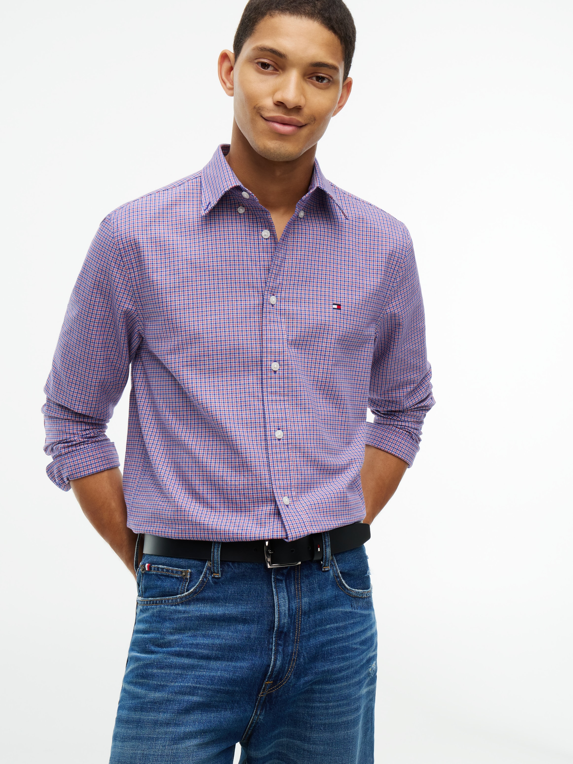Tommy Hilfiger Ledergürtel »DENTON« Regular fit und größenverstellbar