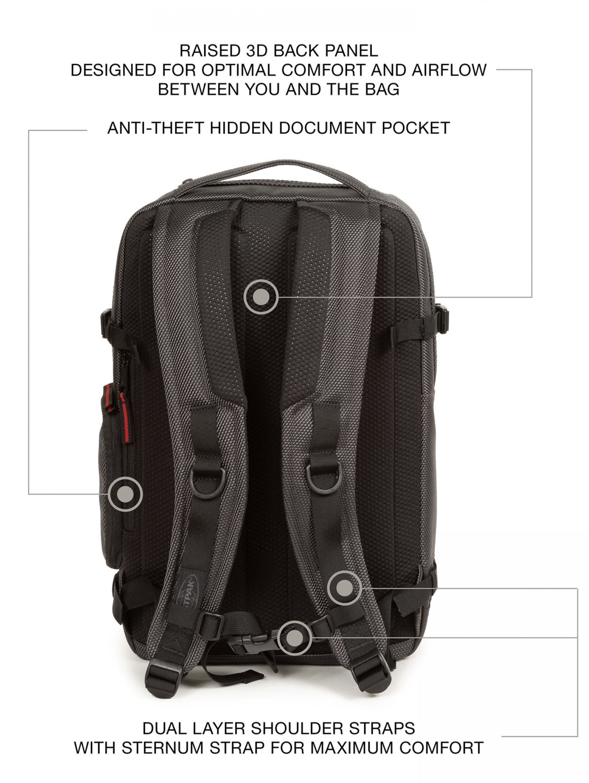 Eastpak Laptoprucksack »TECUM M«, enthält recyceltes Material (Global Recycled Standard)