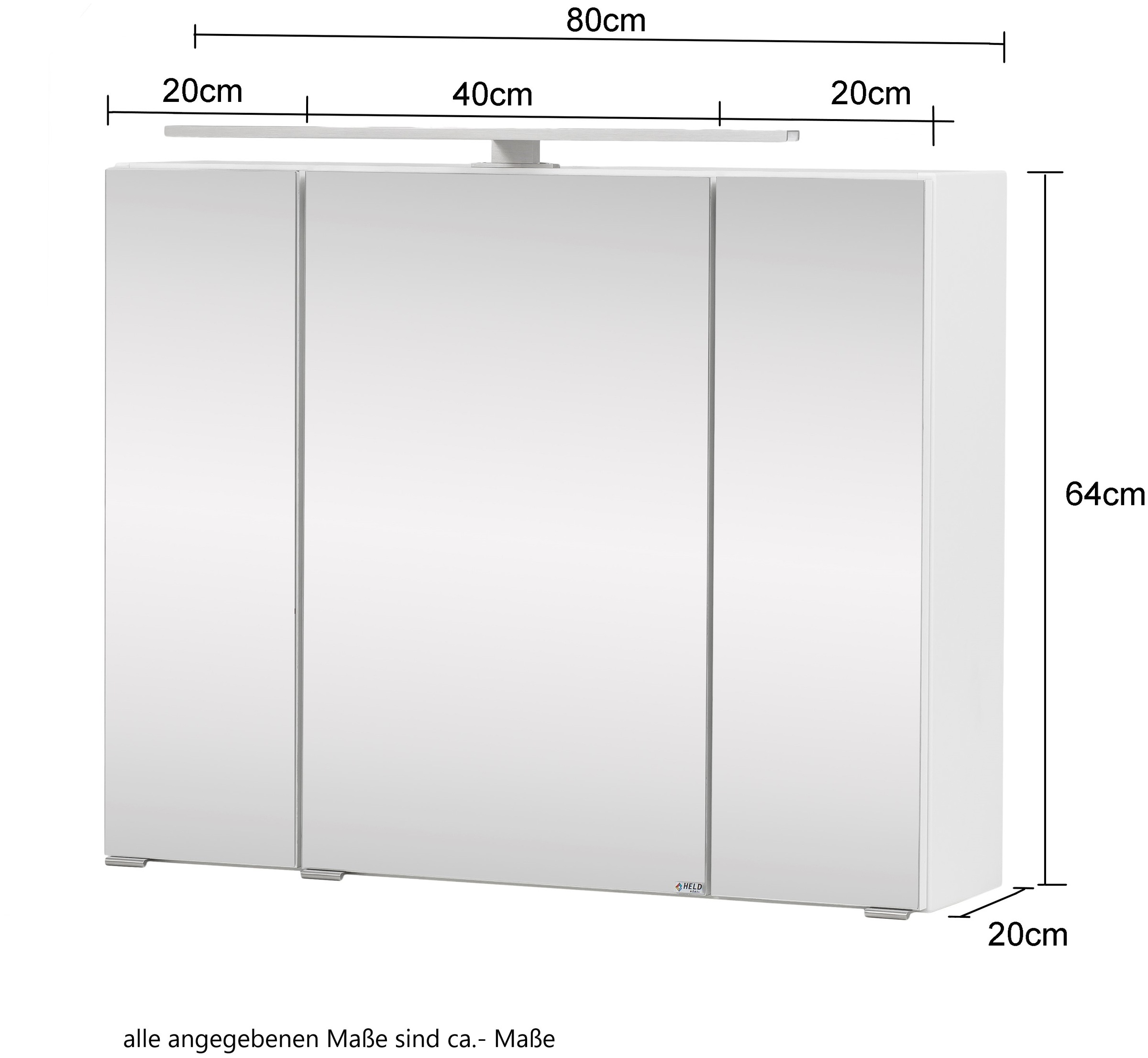 welltime Waschtisch-Set »Windau«, (Set, 2 St.), Breite 80 cm