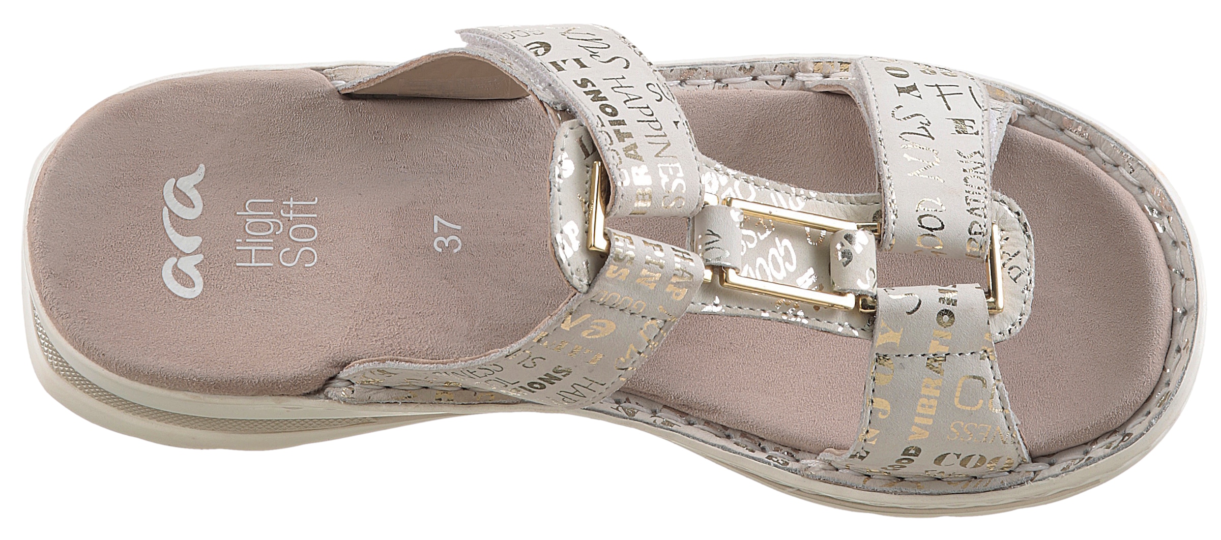Ara Pantolette »TAMPA«, Keilabsatz, Sommerschuh, Schlappen mit Schmuckelement, G-Weite