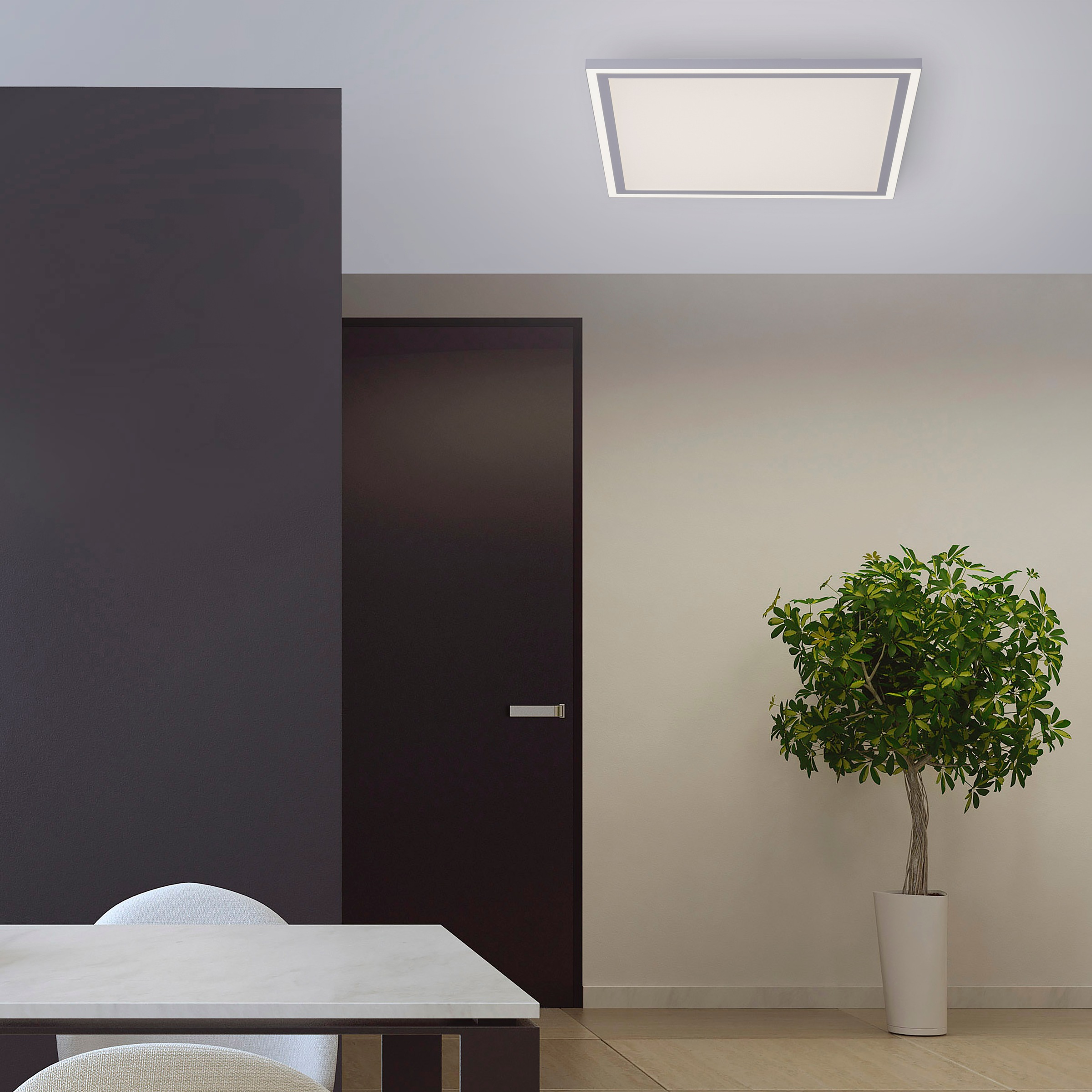 JUST LIGHT LED Deckenleuchte »EDGING«, 1 flammig, Leuchtmittel LED-Board-LED-Board | LED fest integriert, dimmbar über Fernbedienung