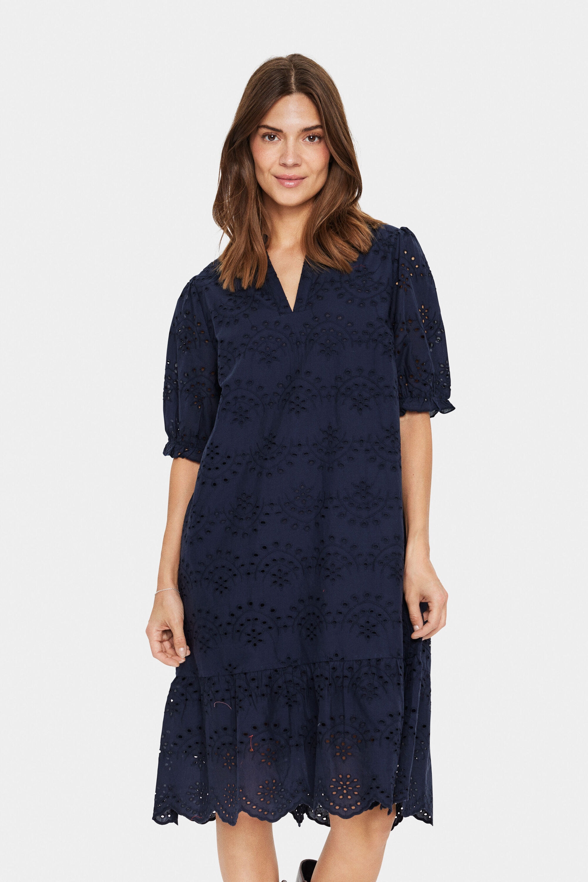 Saint Tropez Midikleid »Damen Kleid GeleksaSZ«