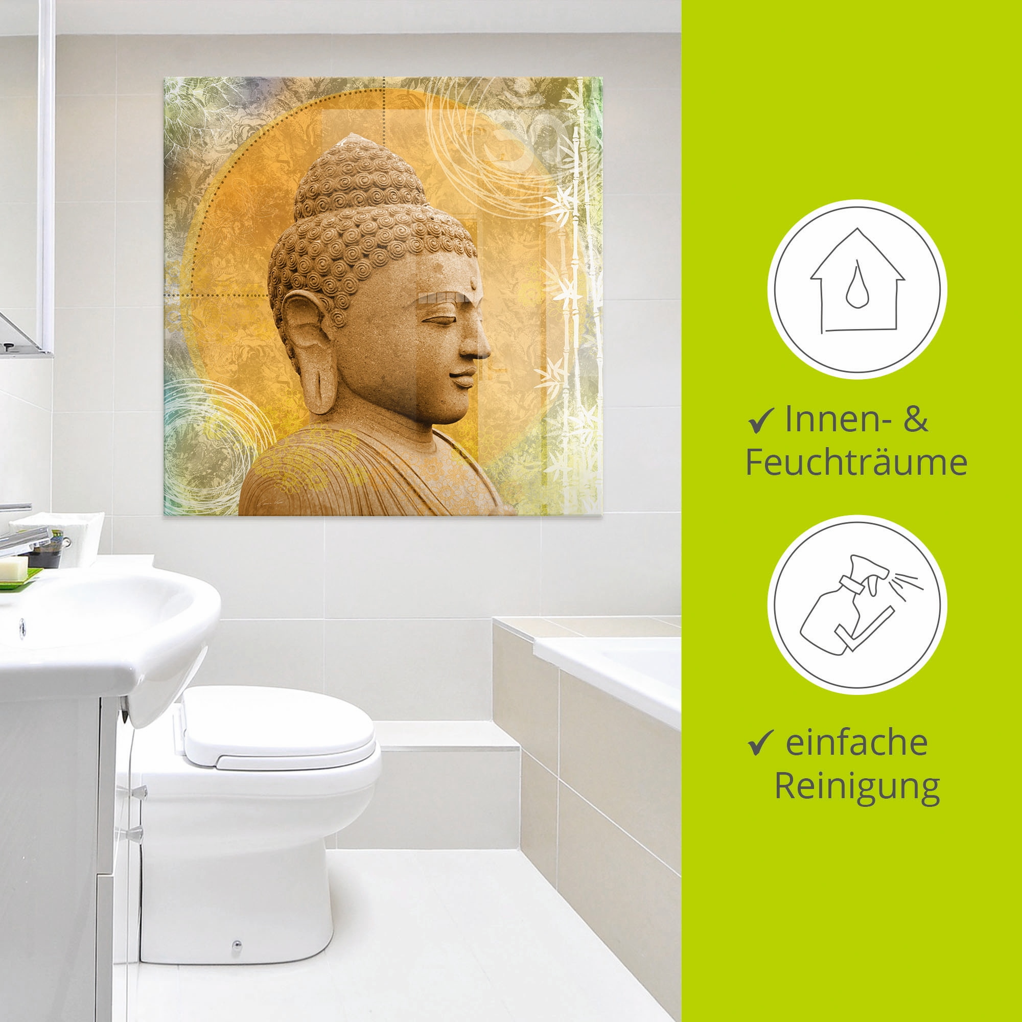 Artland Glasbild »Buddha II« Spa 1 Stk. tlg. in verschiedenen Größen