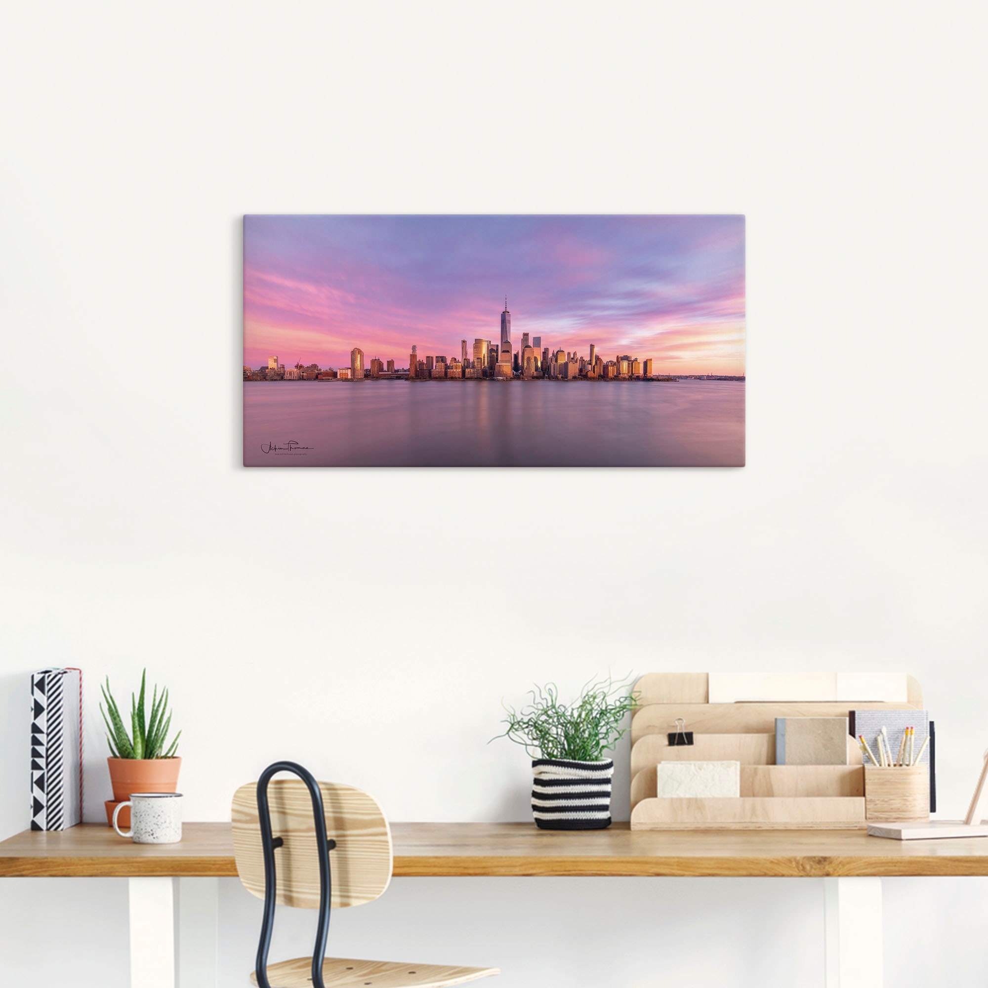 Artland "Manhattan Skyline" New York 1 Stk. tlg. auf Holzrahmen gespannt günstig online kaufen