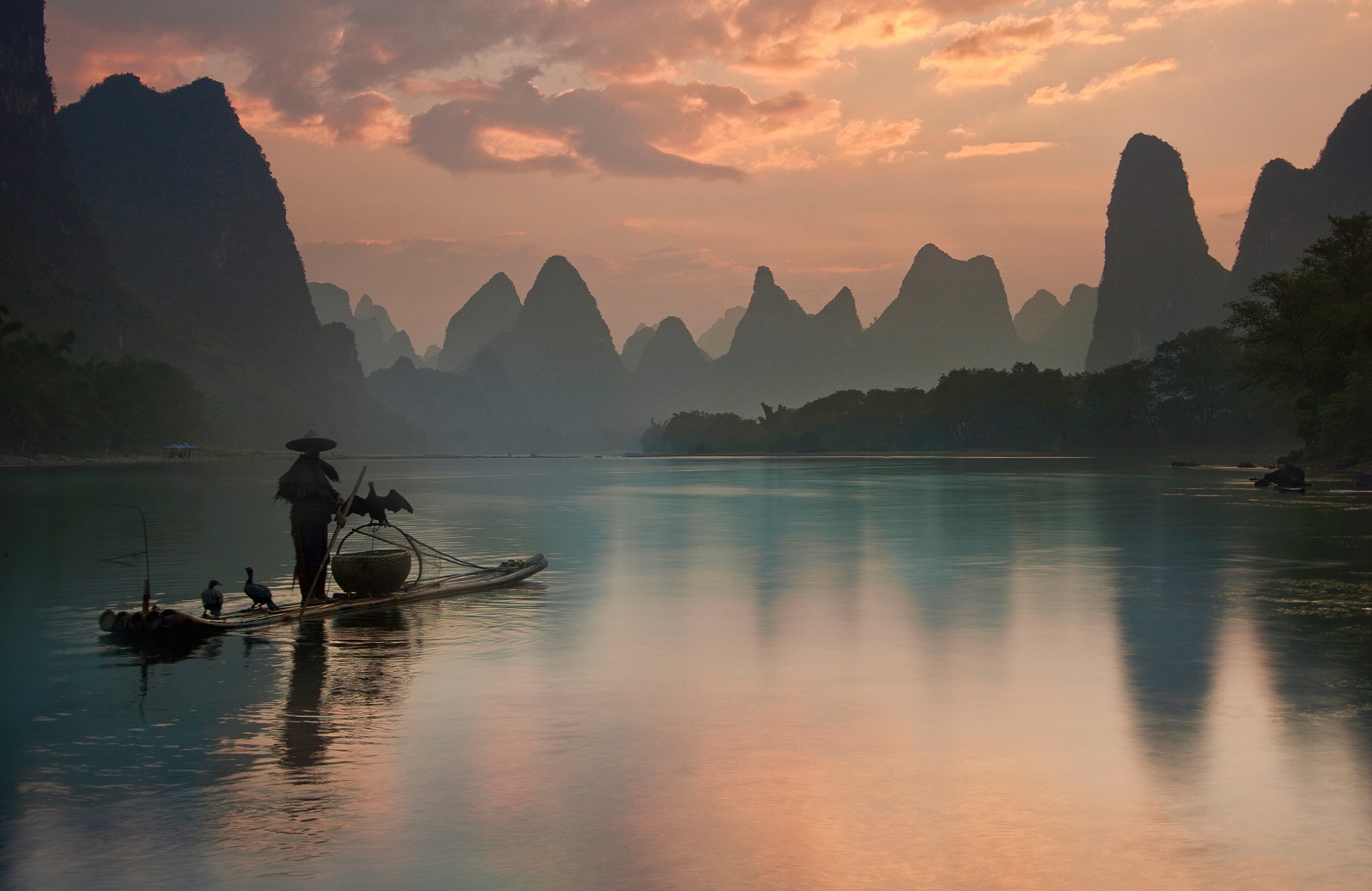 Papermoon Fototapete "Photo-Art YAN ZHANG, LI RIVER SUNRISE"