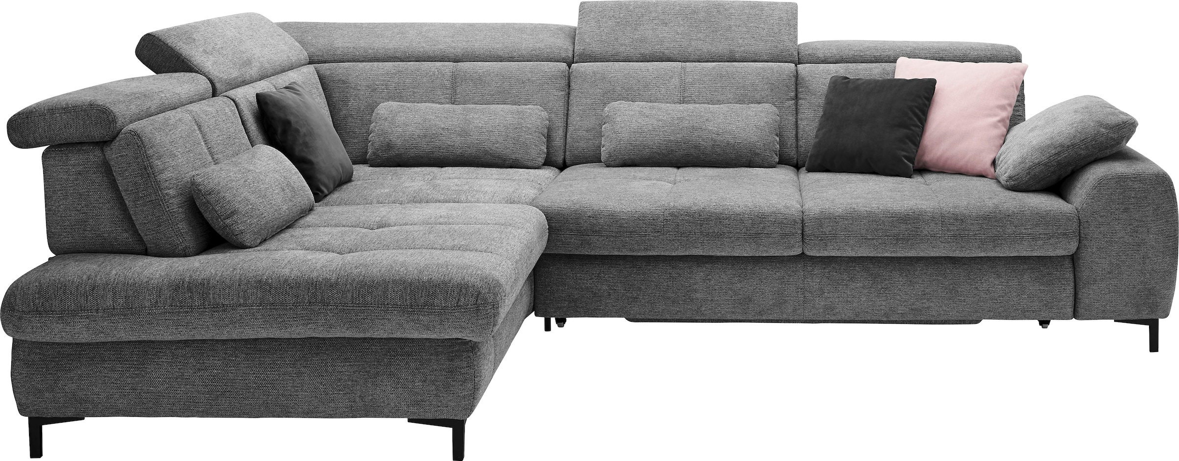 set one by Musterring Ecksofa Kaltschaumpolsterung, Flachgewebe, whlw. mit Funktionen, Sitzhöhe 49