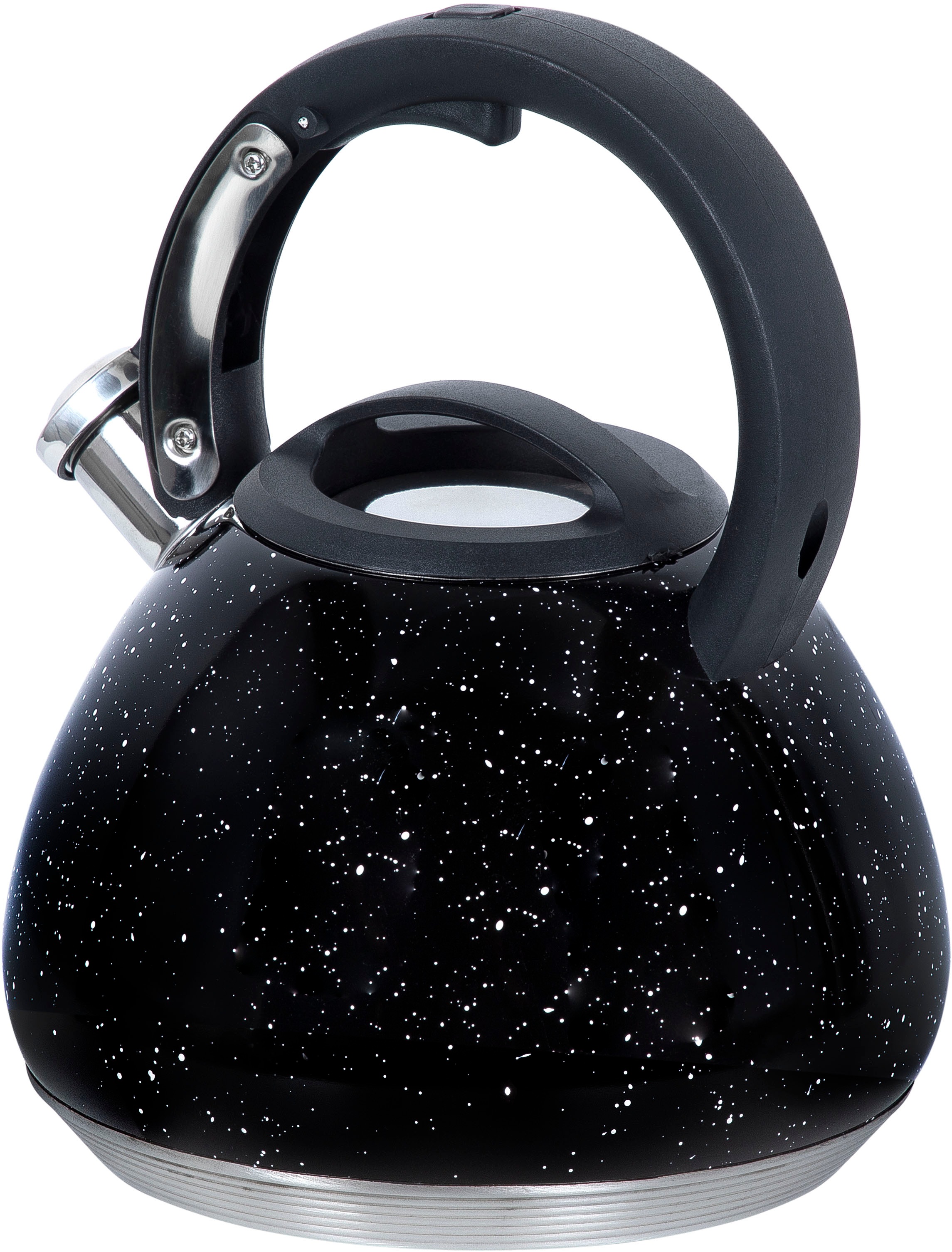 RESTO Kitchenware Wasserkessel »Lyra, Flötenkessel 2,7 l mit wärmespeicherndem Boden im Geschenkkarton«, Edelstahl, (1 tlg.), mit ergonomischem, wärmeableitenden Bakelit-Griff
