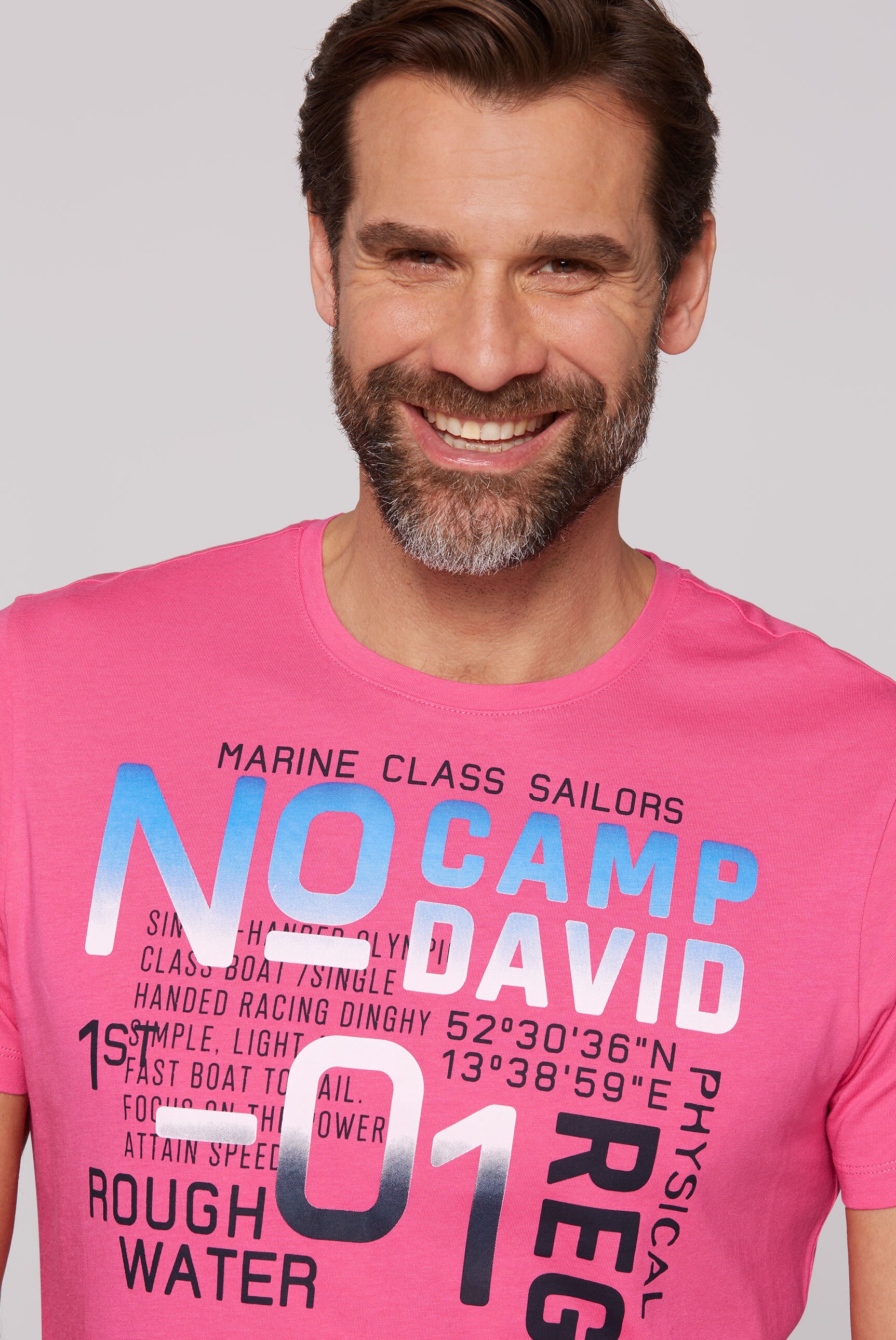 CAMP DAVID Rundhalsshirt, aus Baumwolle