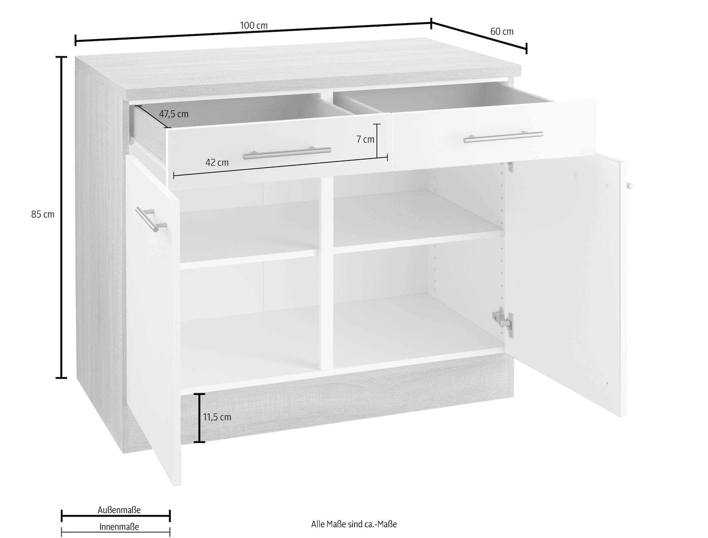 »Kalmar«, OPTIFIT Unterschrank BAUR | cm 100 Breite