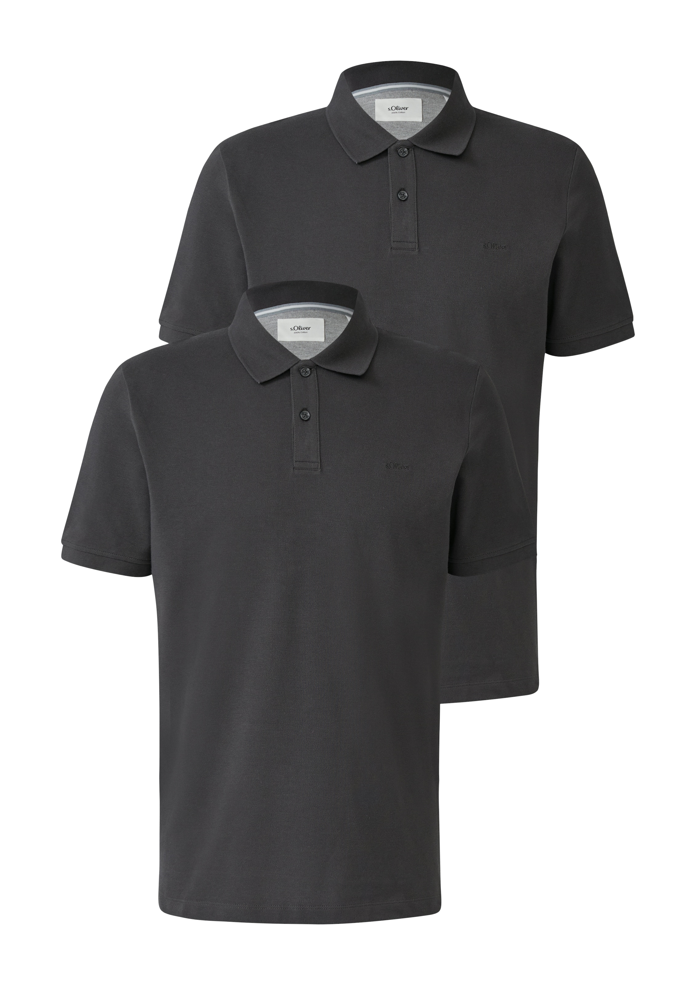 s.Oliver Poloshirt, (Packung, 2 tlg.), mit Logo Stickerei günstig online kaufen