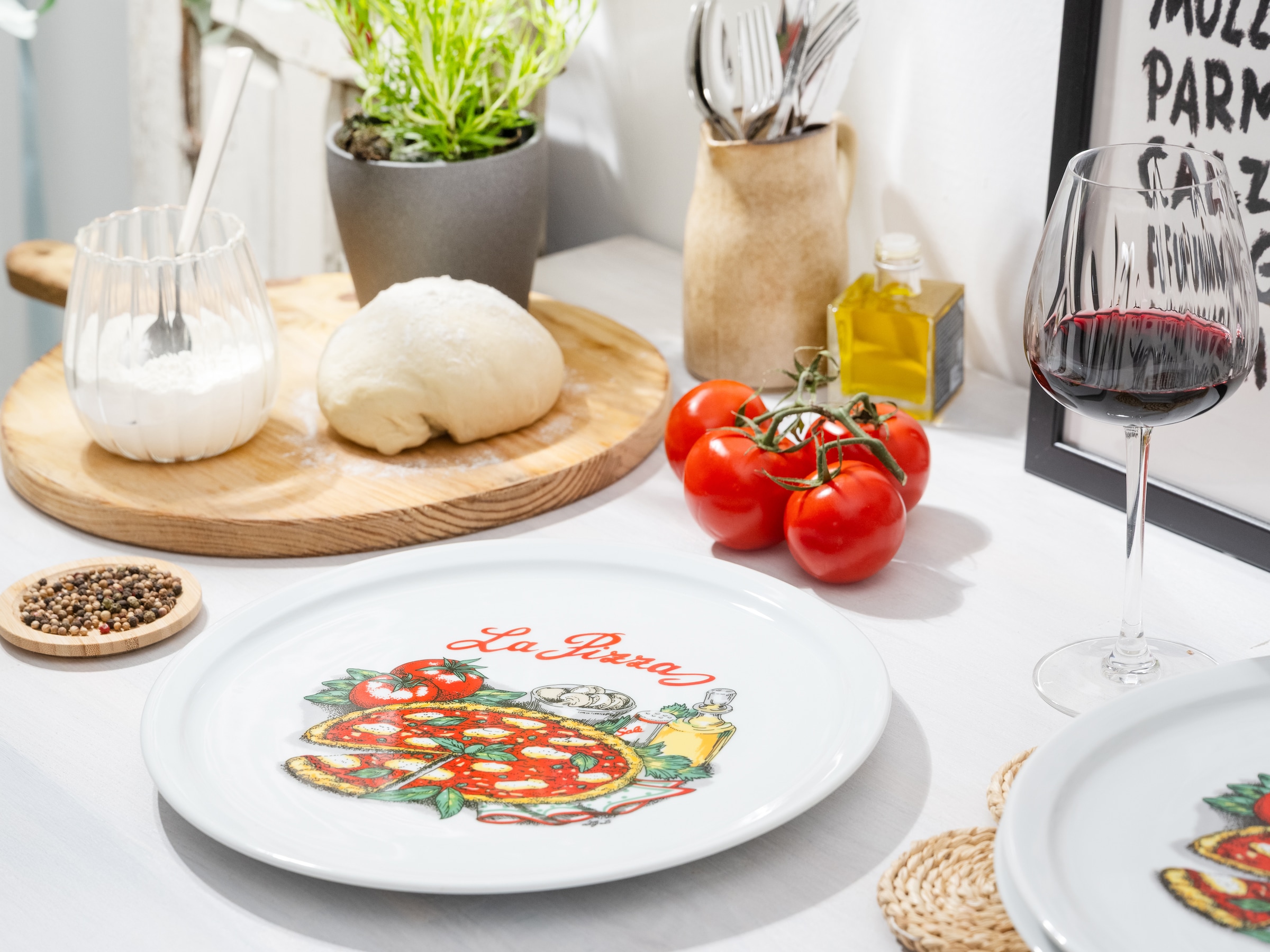 CreaTable Pizzateller »Milano La Pizza, Teller Set, 4-tlg.« Vielseitig einsetzbar, Europäische Qualität