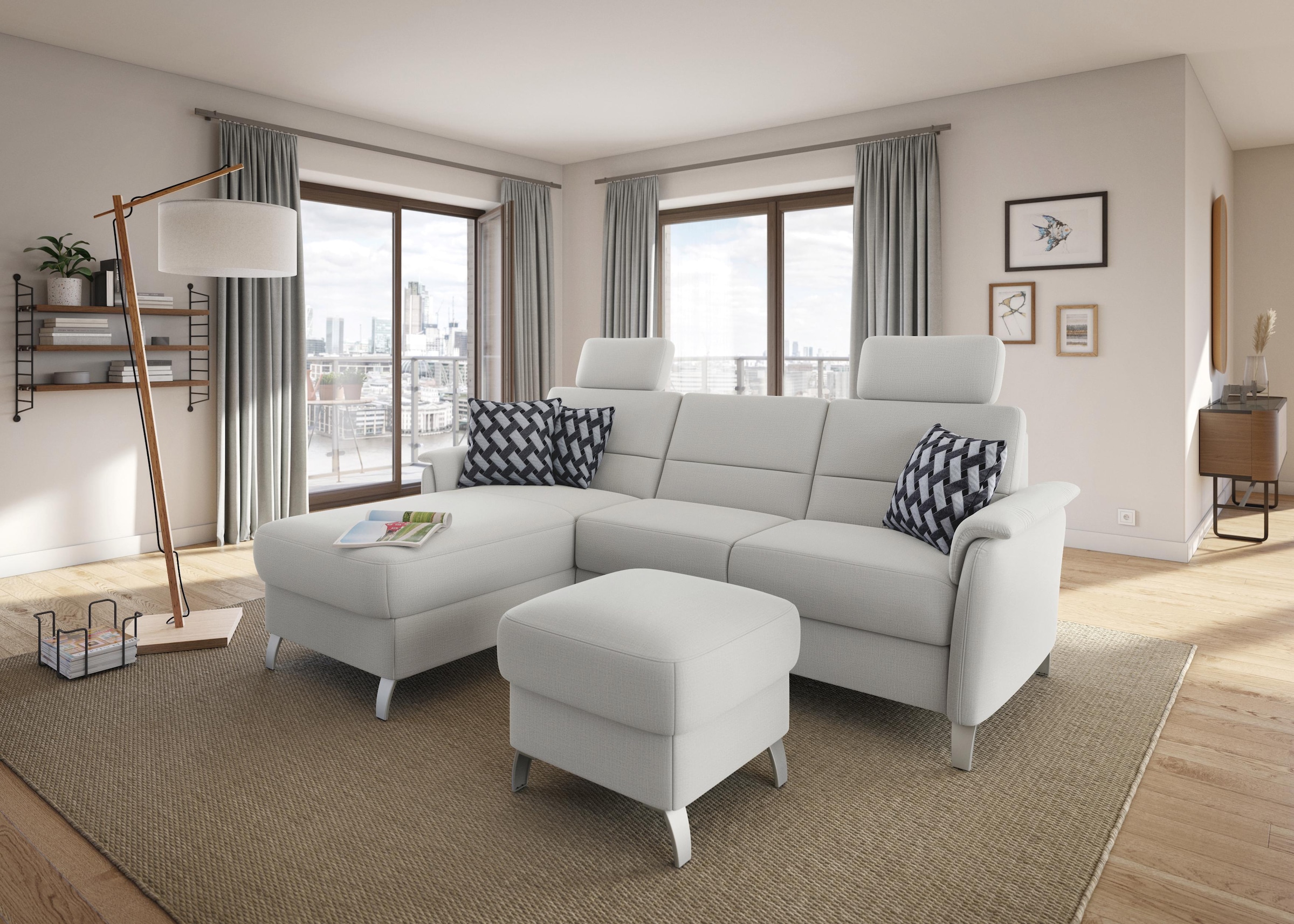 sit&more Ecksofa "Palmera L-Form, B: 244 cm", optional Bettfunktion & Bettk günstig online kaufen