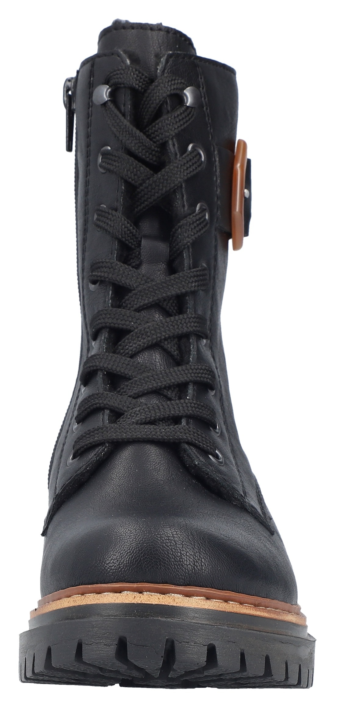 Rieker Winterstiefelette  Schnürboots, Schnürstiefelette, Profilsohle, mit Innenreißverschluss