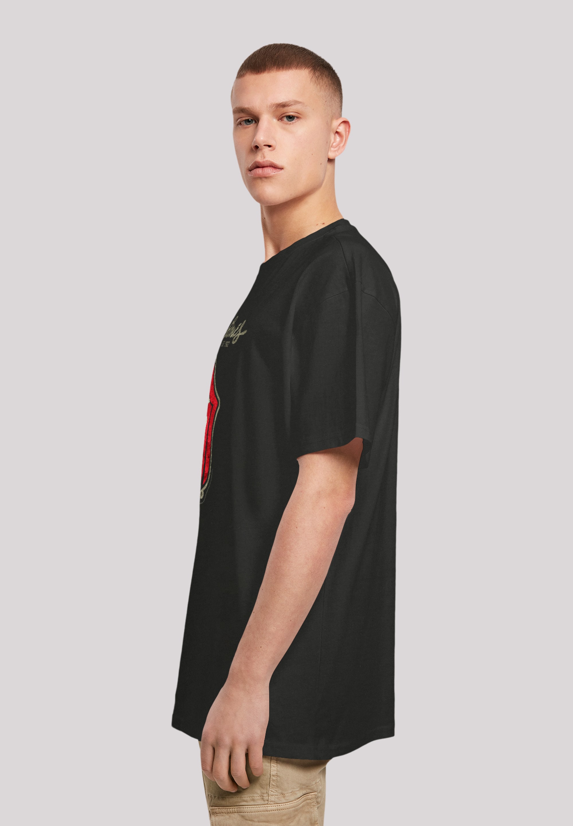 F4NT4STIC T-Shirt »The Rolling Stones Plastered Tongue Washed«, Premium Qualität